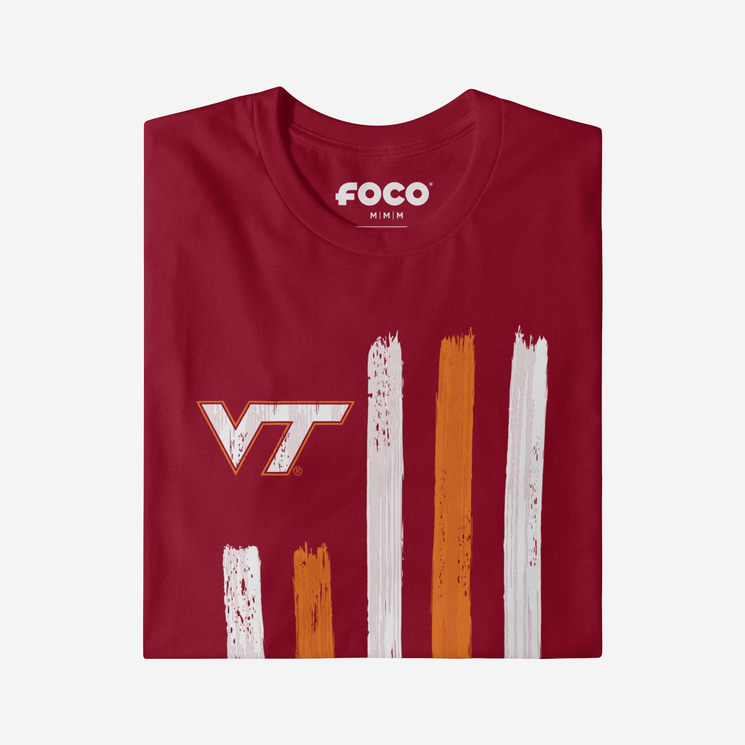 Virginia Tech Hokies Brushstroke Flag T-Shirt - Image 4