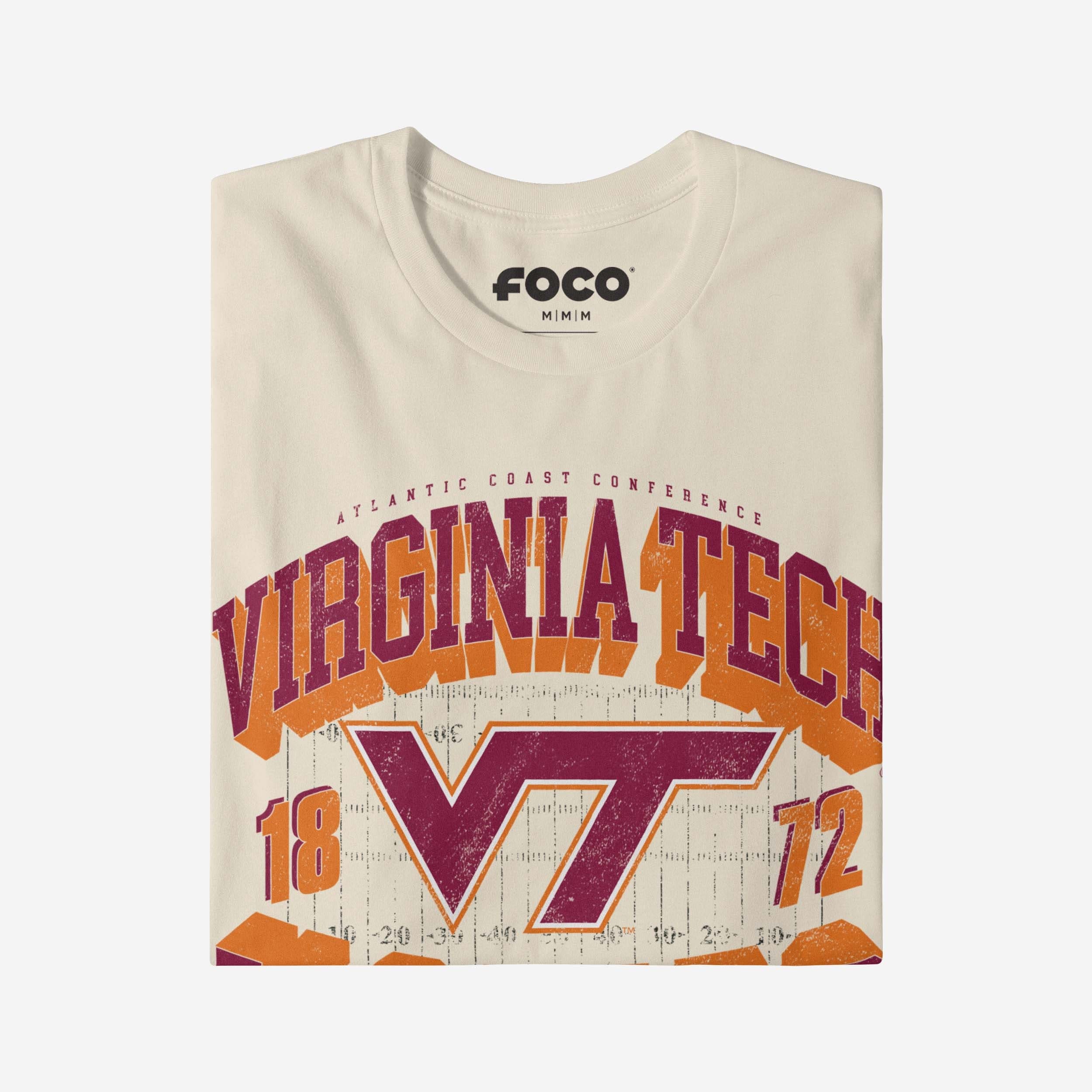Virginia Tech Hokies Field Arched Wordmark T-Shirt - Image 4