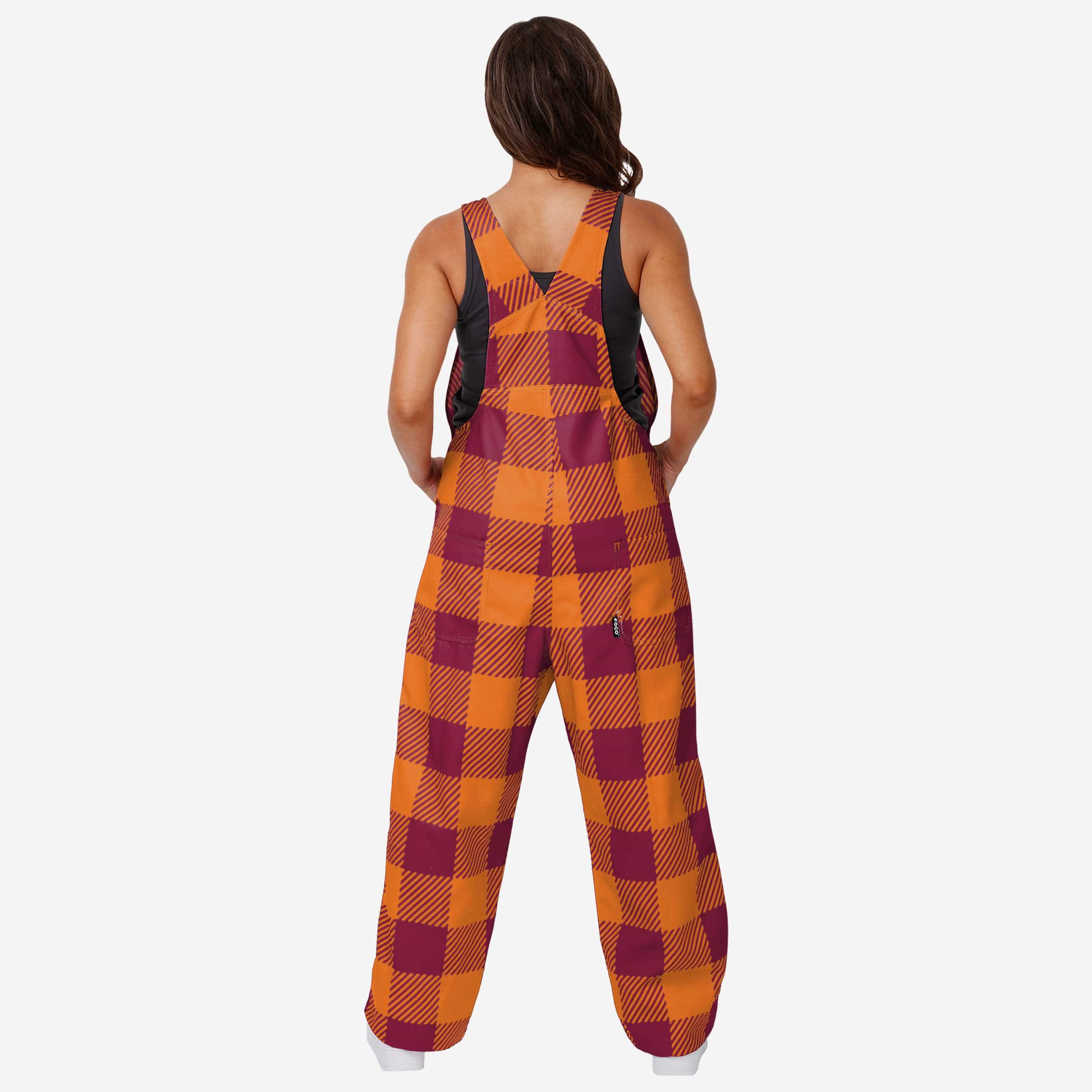 Virginia Tech Hokies Womens Plaid Bib Overalls - Image 2
