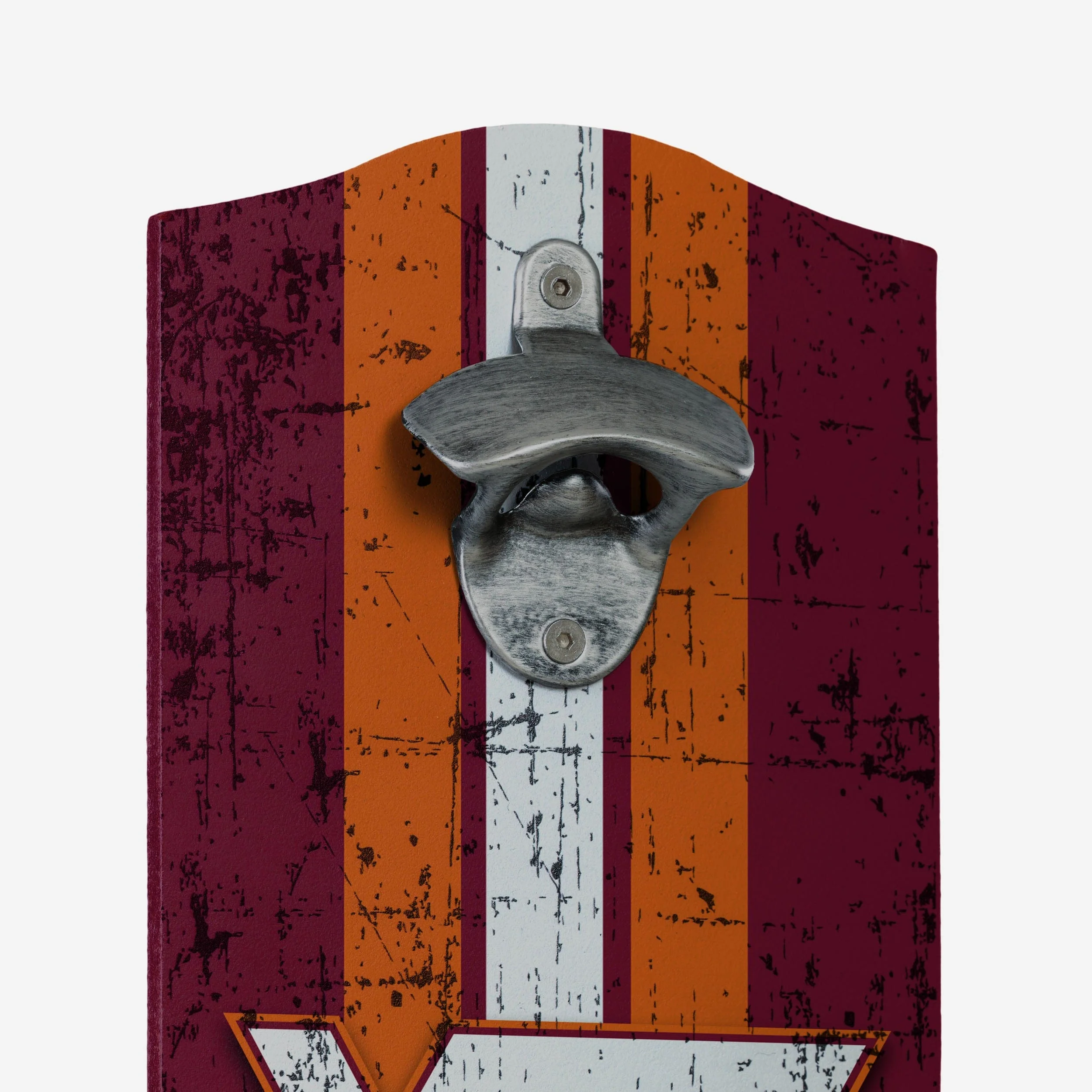 Virginia Tech Hokies Wooden Bottle Cap Opener Sign - Image 3