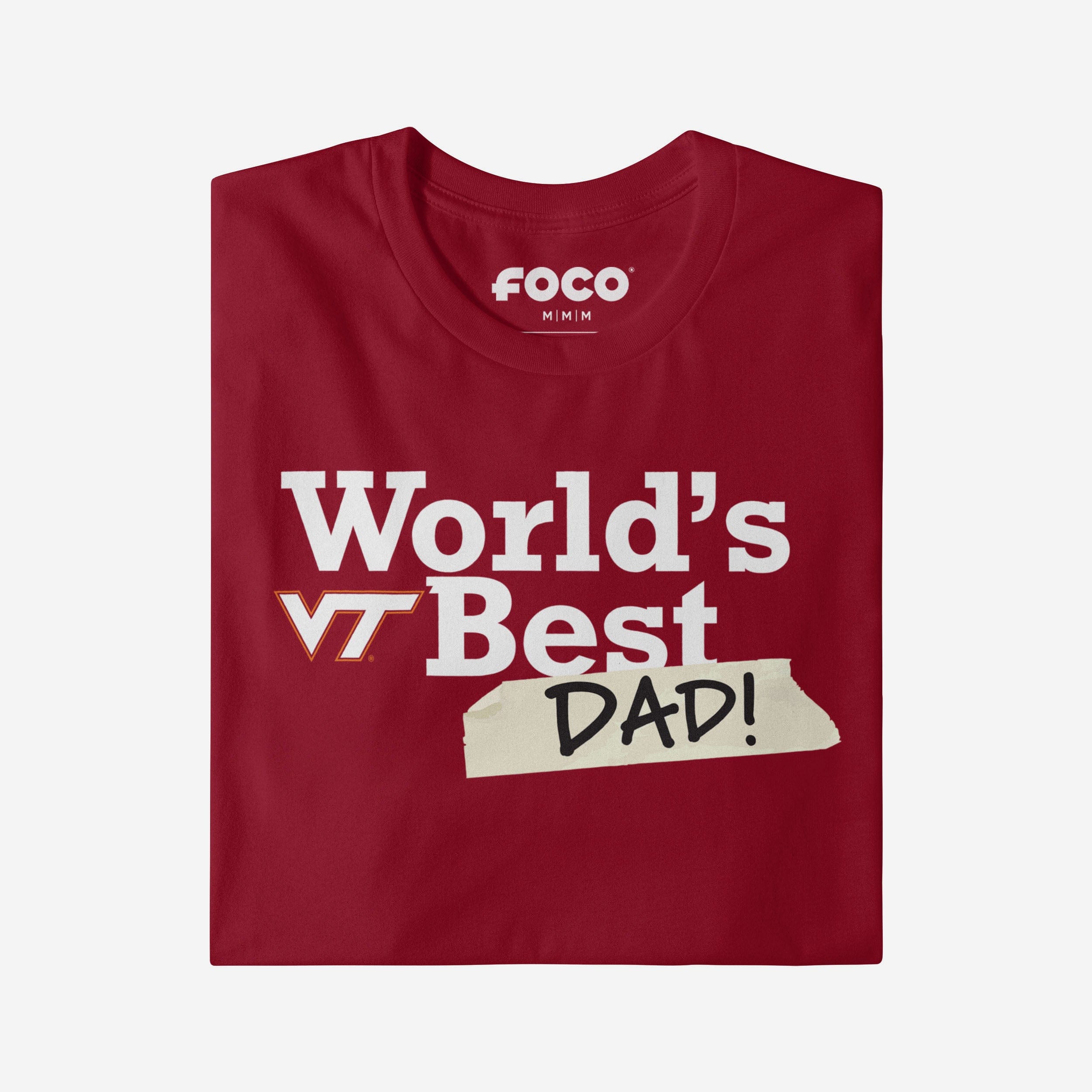 Virginia Tech Hokies World's Best Dad T-Shirt - Image 3