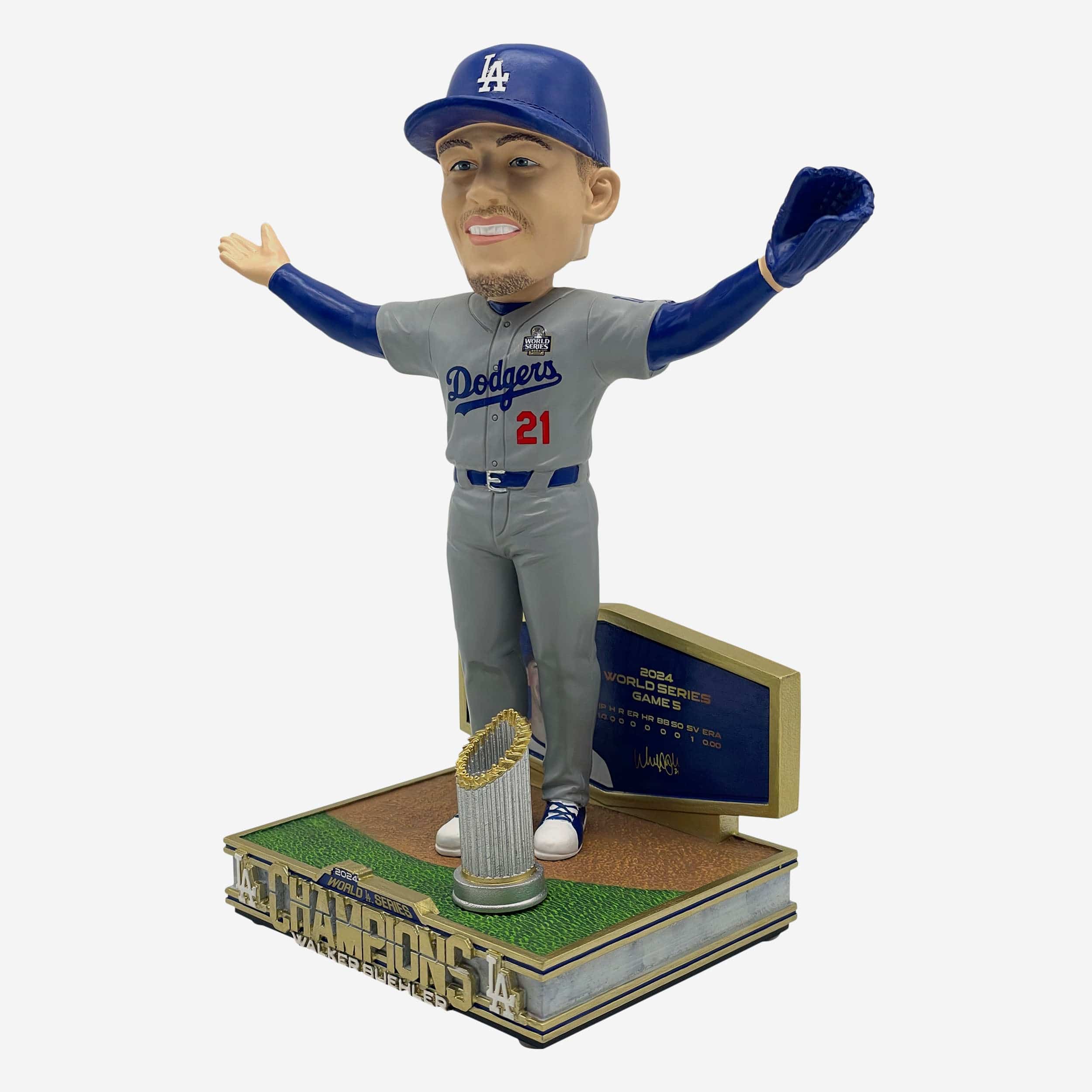 Walker Buehler Los Angeles Dodgers 2024 World Series Champions Final Out Bobblehead - Image 4
