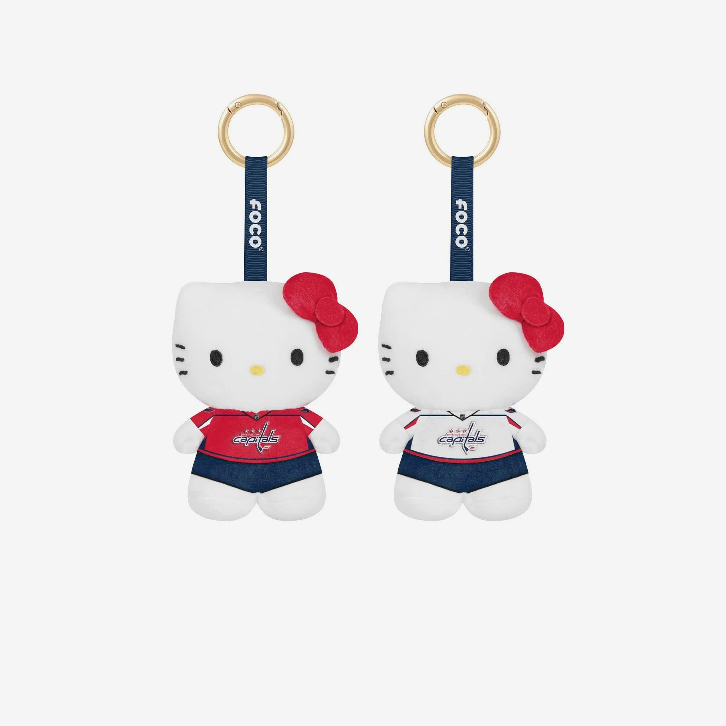 Washington Capitals 2 Pack Mini Plush Hello Kitty® Bag Charm Keychain