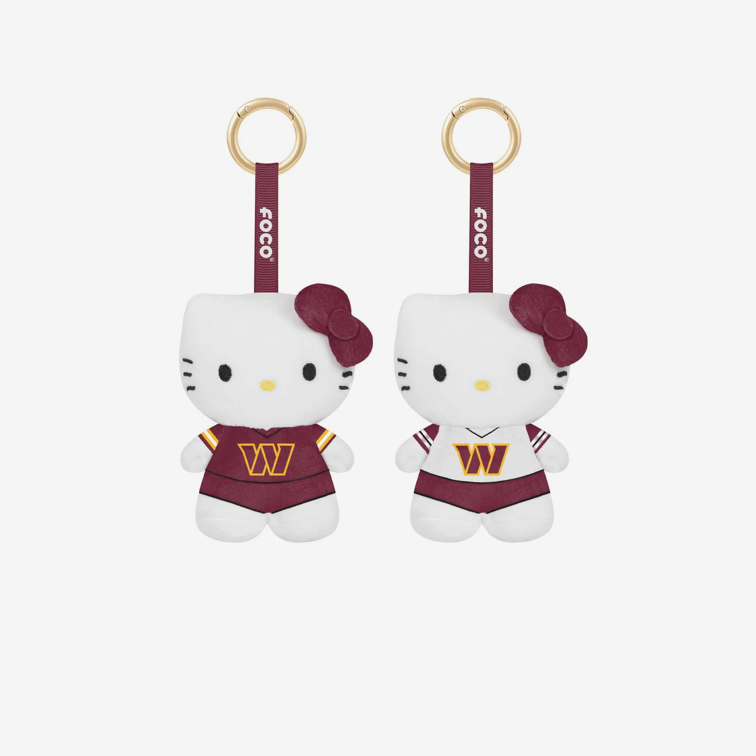 Washington Commanders 2 Pack Mini Plush Hello Kitty® Bag Charm Keychain