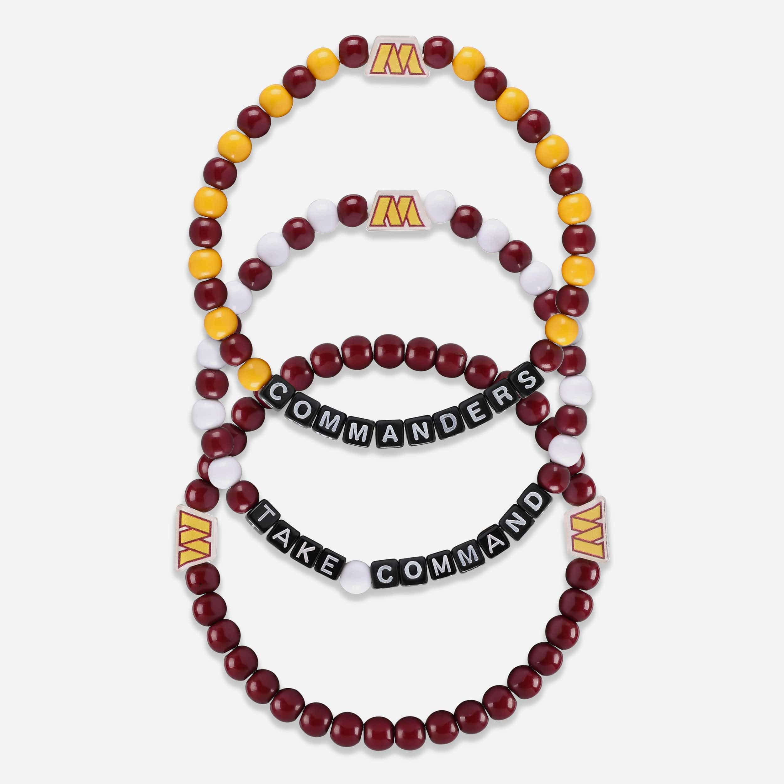 Washington Commanders 3 Pack Beaded Friendship Bracelet