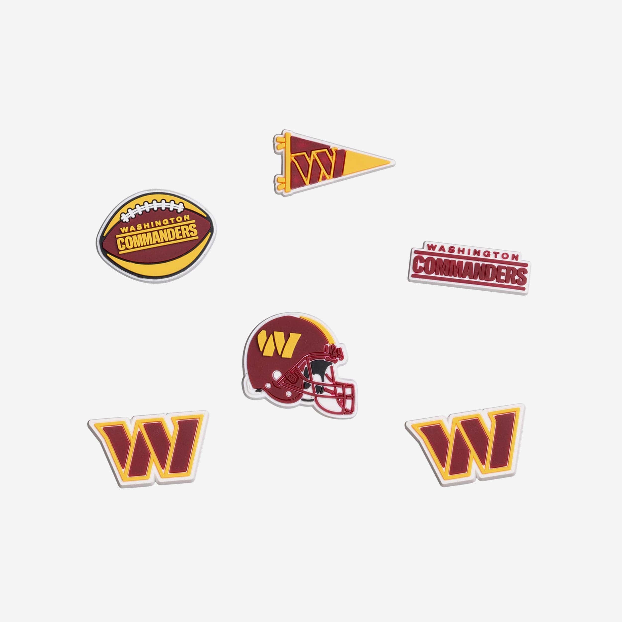 Washington Commanders 6 Pack Team Clog Charms