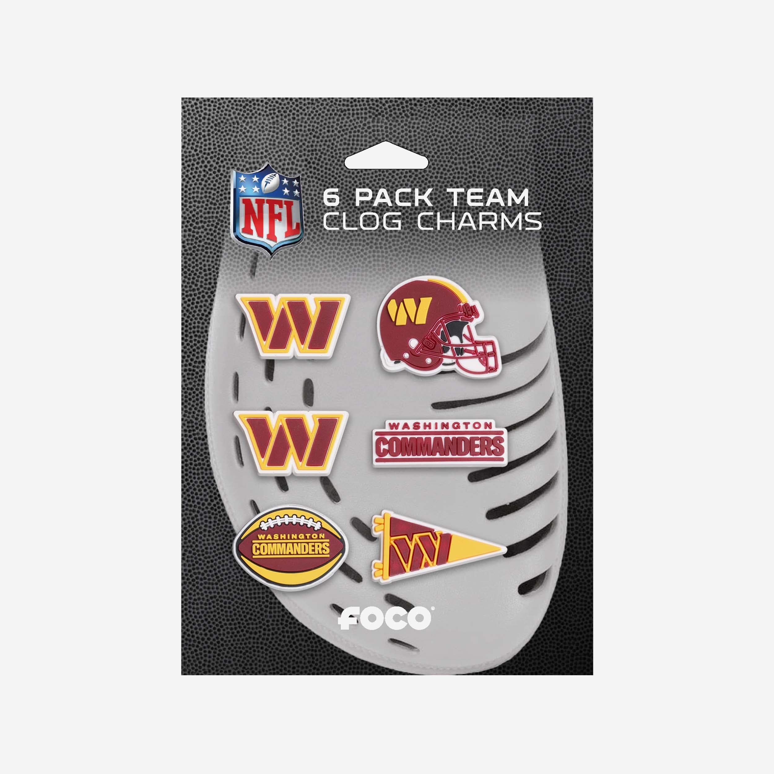 Washington Commanders 6 Pack Team Clog Charms - Image 3
