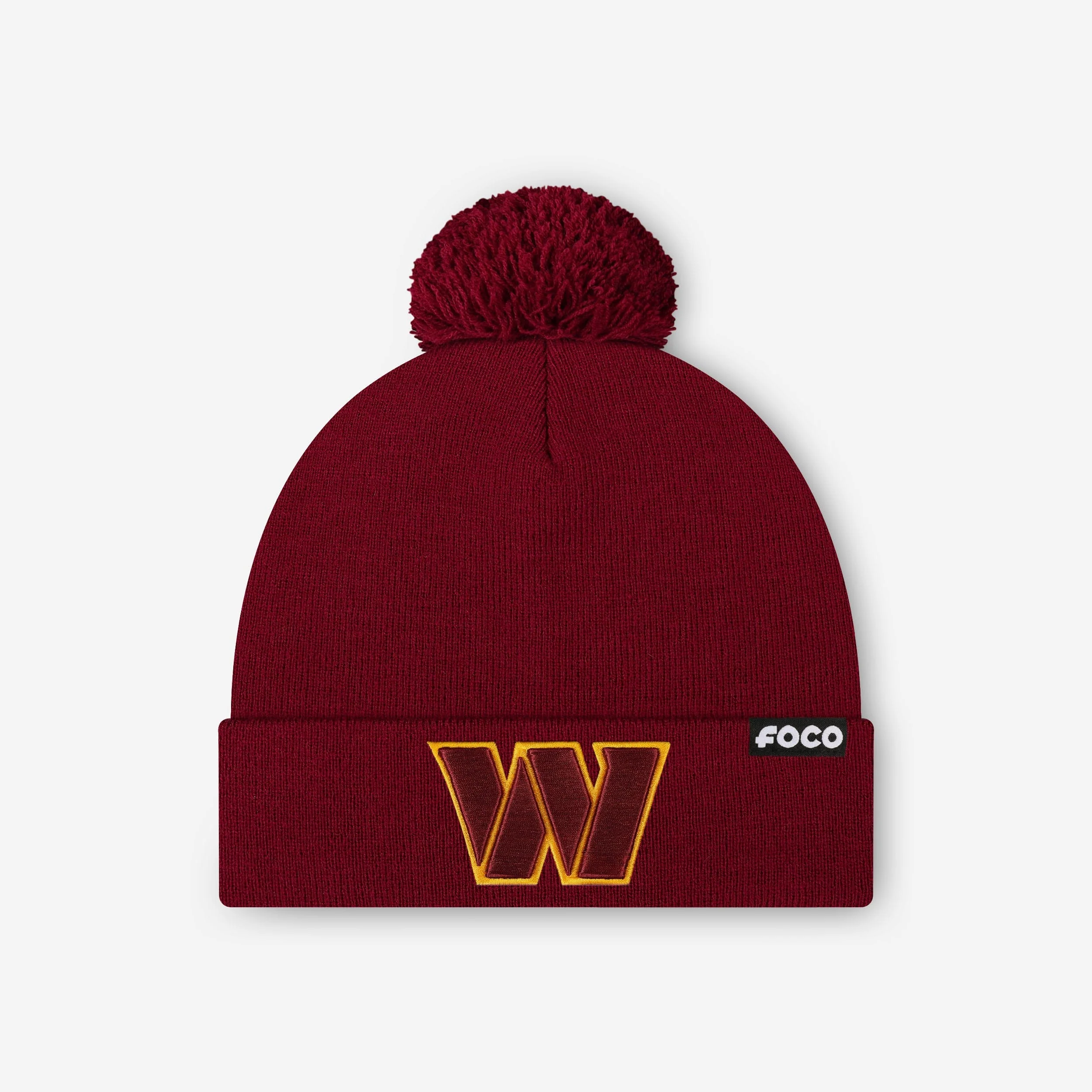 Washington Commanders Basic Primary Logo Pom Beanie