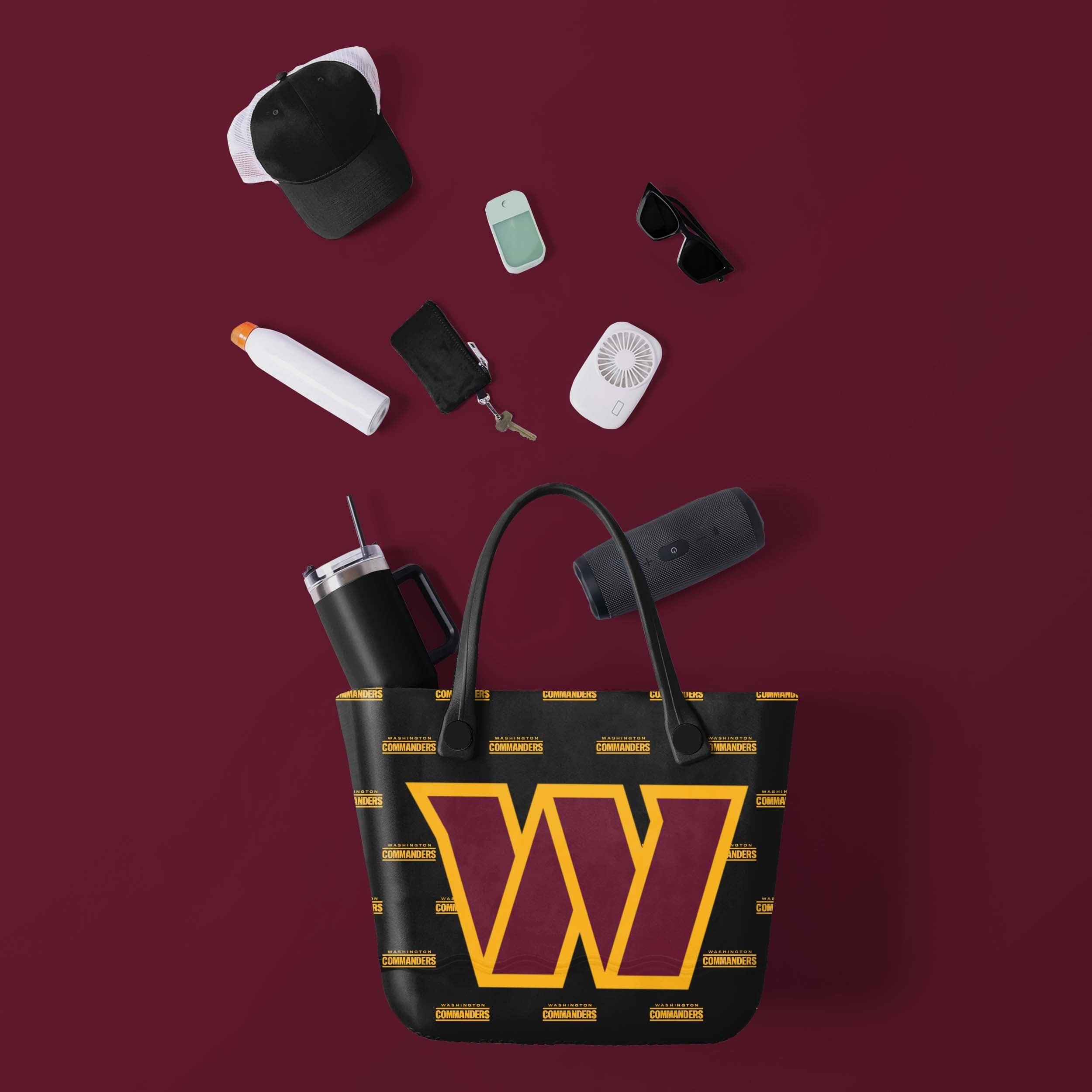 Washington Commanders Big Logo Mini Print Tailgate Tote Bag - Image 2