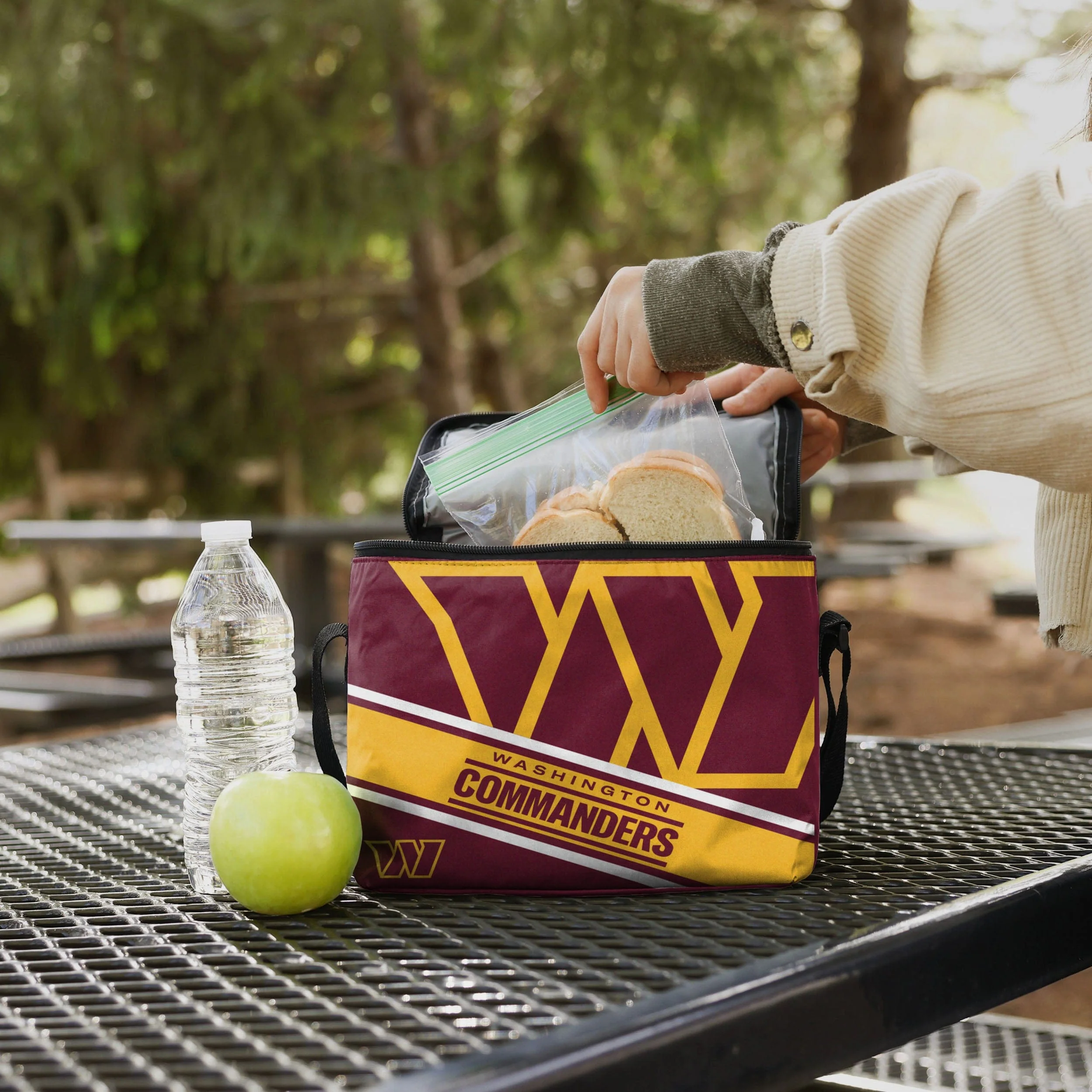 Washington Commanders Big Logo Stripe 6 Pack Cooler - Image 3