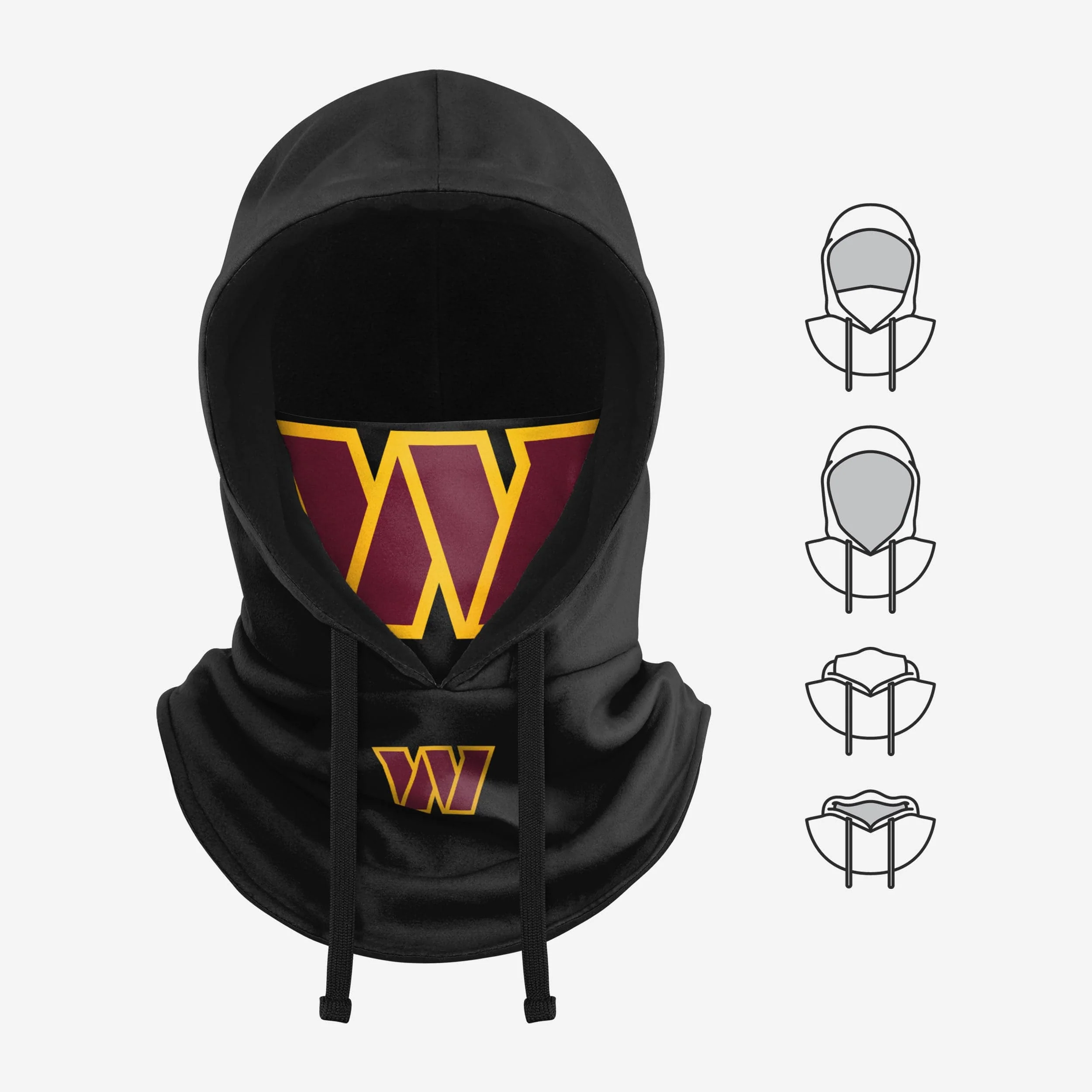 Washington Commanders Black Drawstring Hooded Gaiter - Image 5