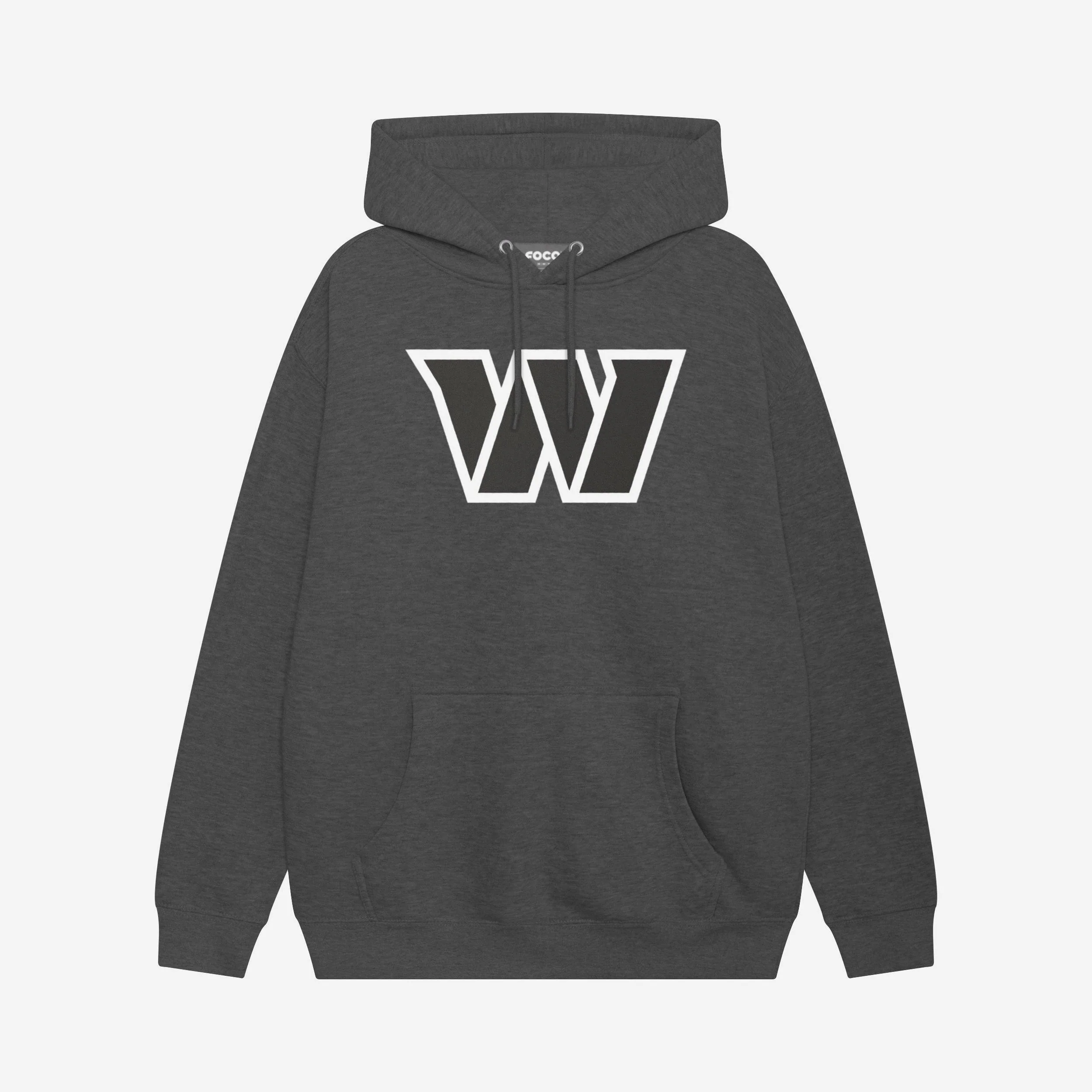 Washington Commanders Black & White Primary Logo Hoodie
