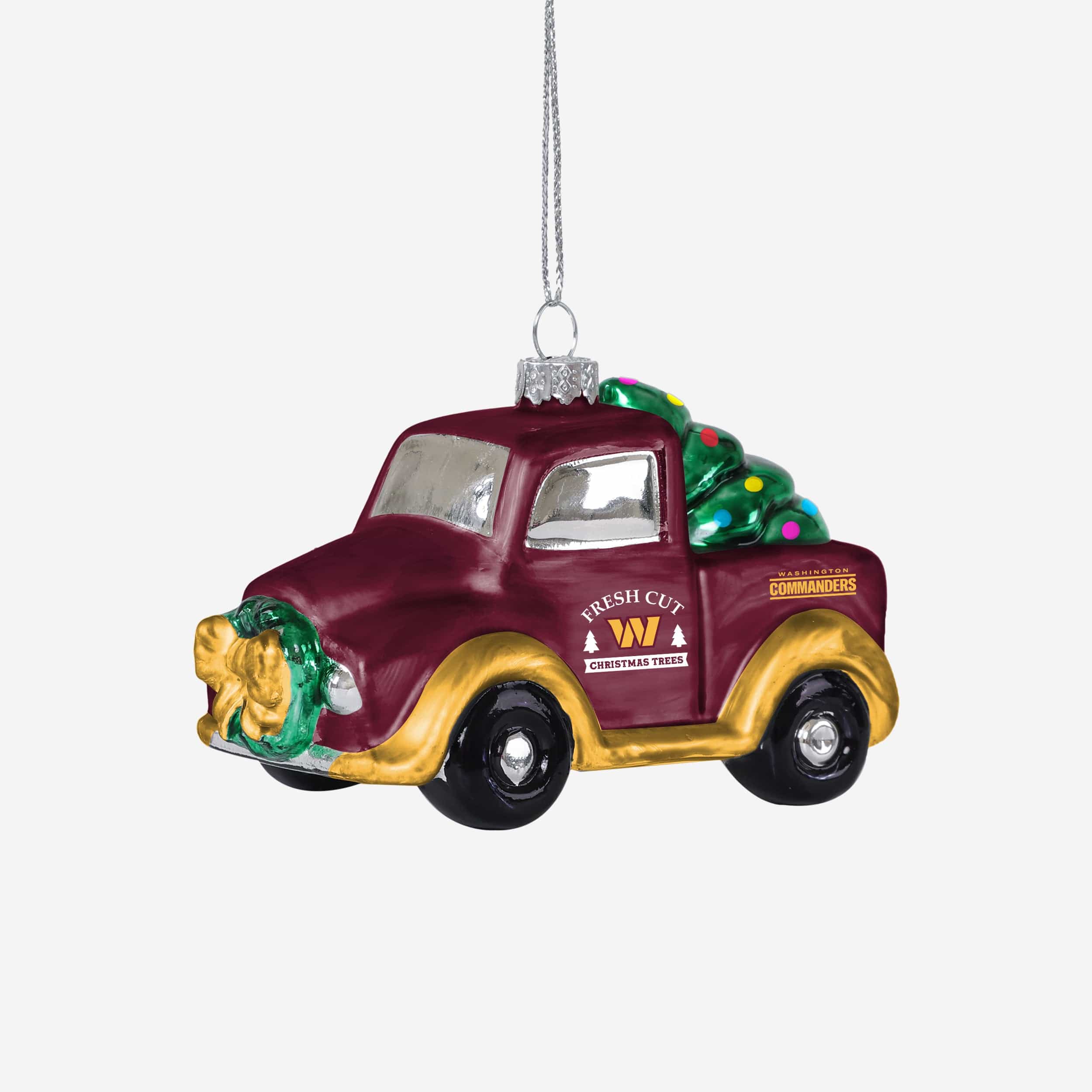 Washington Commanders Blown Glass Truck Ornament - Image 2