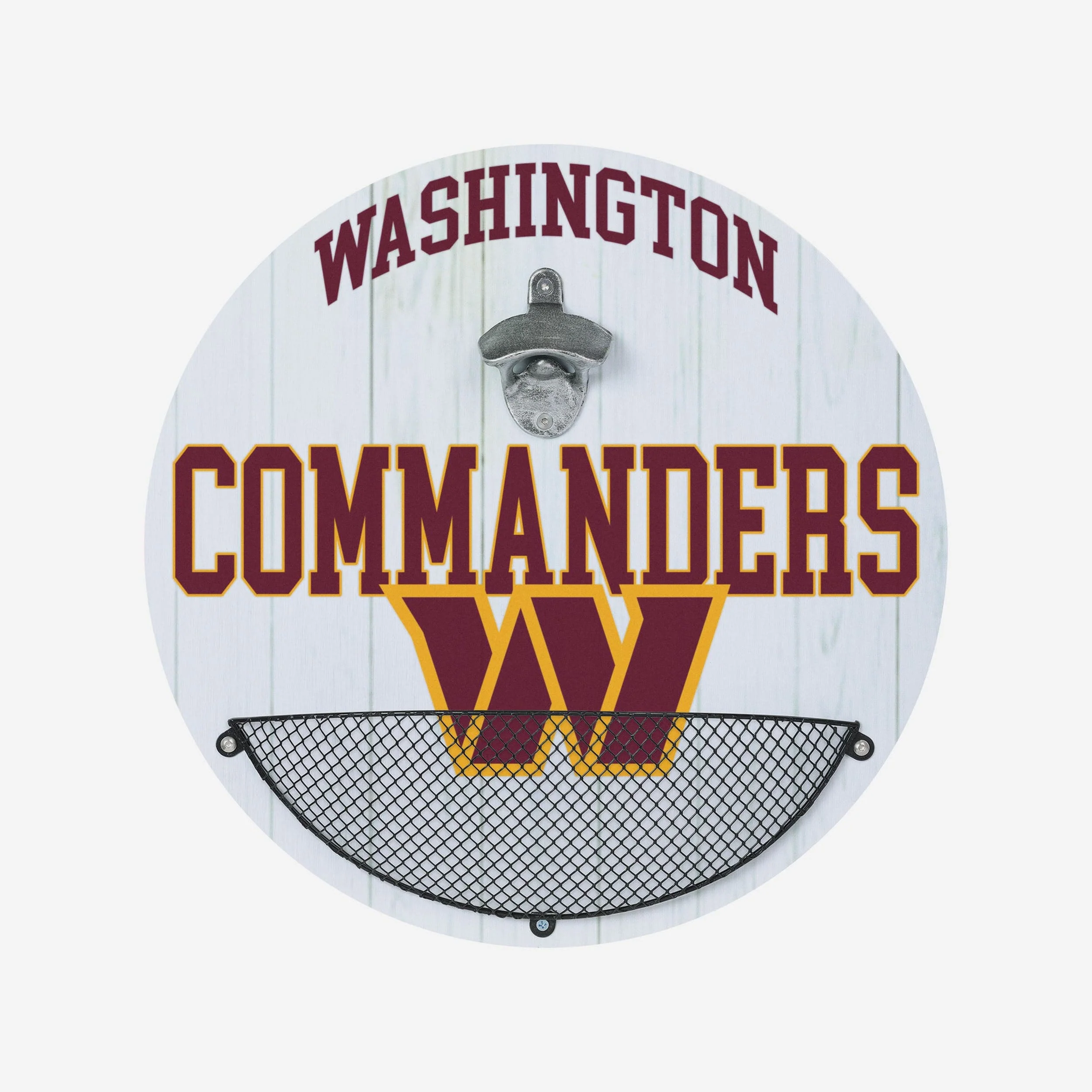 Washington Commanders Bottle Opener Cap Catcher Wall Sign