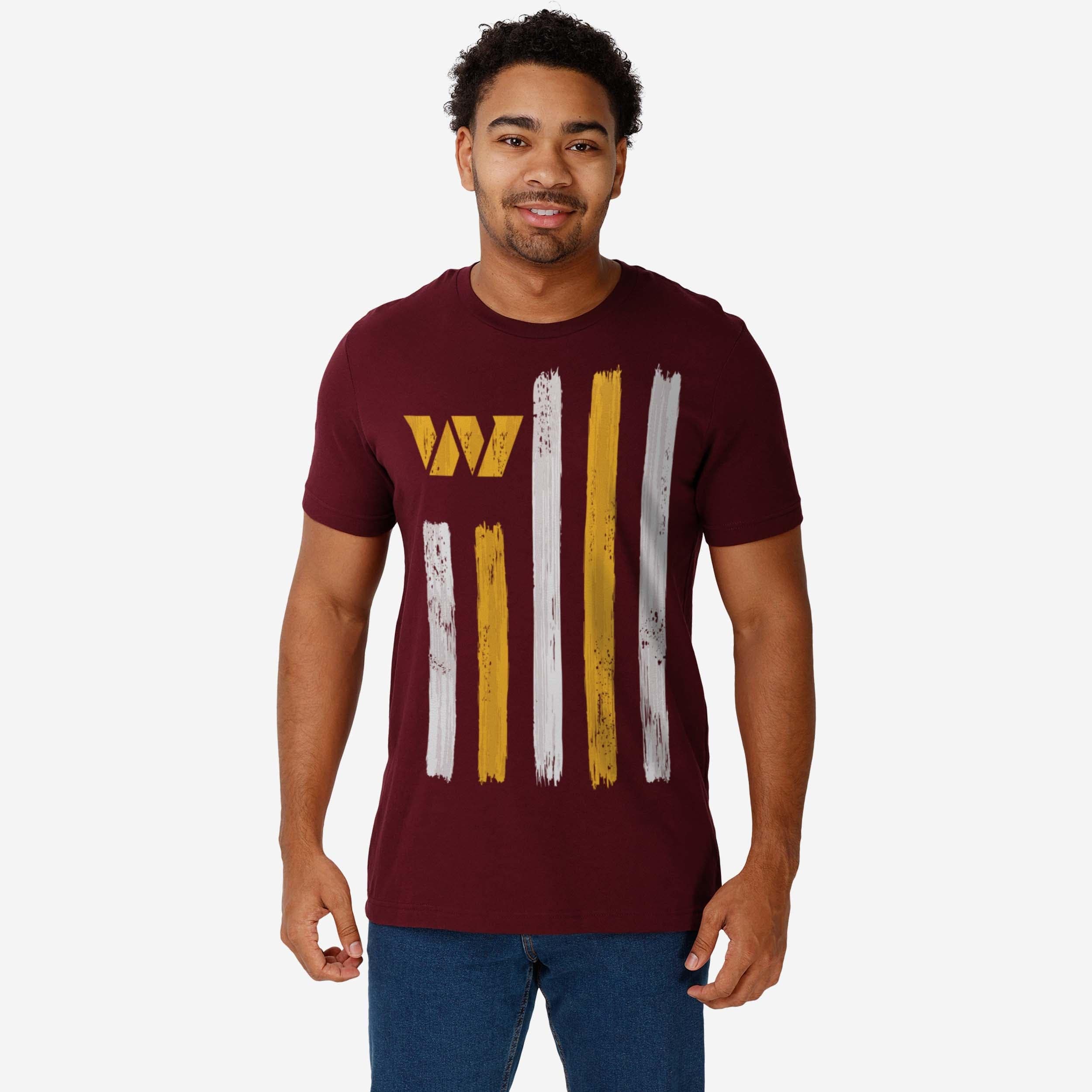 Washington Commanders Brushstroke Flag T-Shirt - Image 2