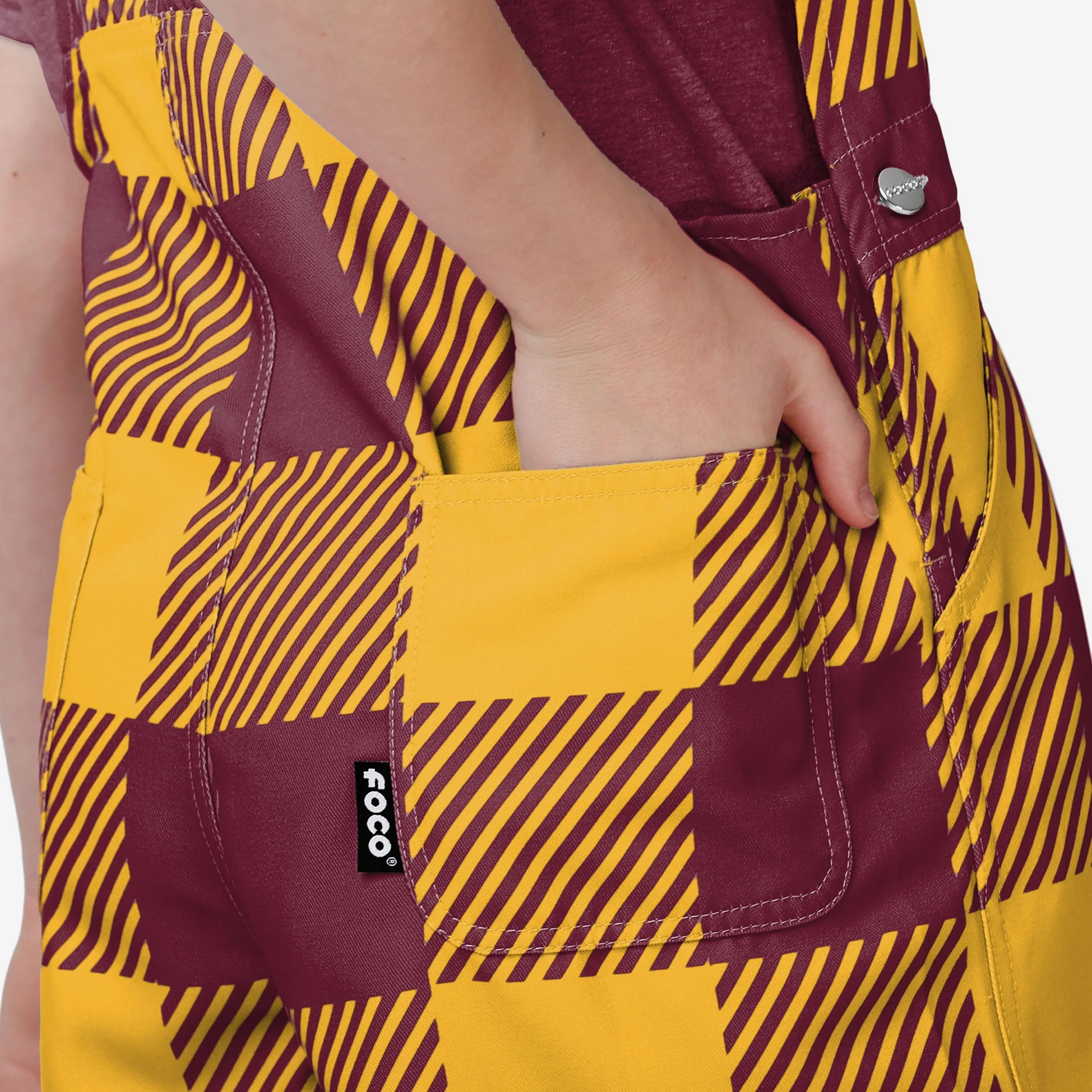 Washington Commanders Buffalo Youth Plaid Bib Overalls - Image 5