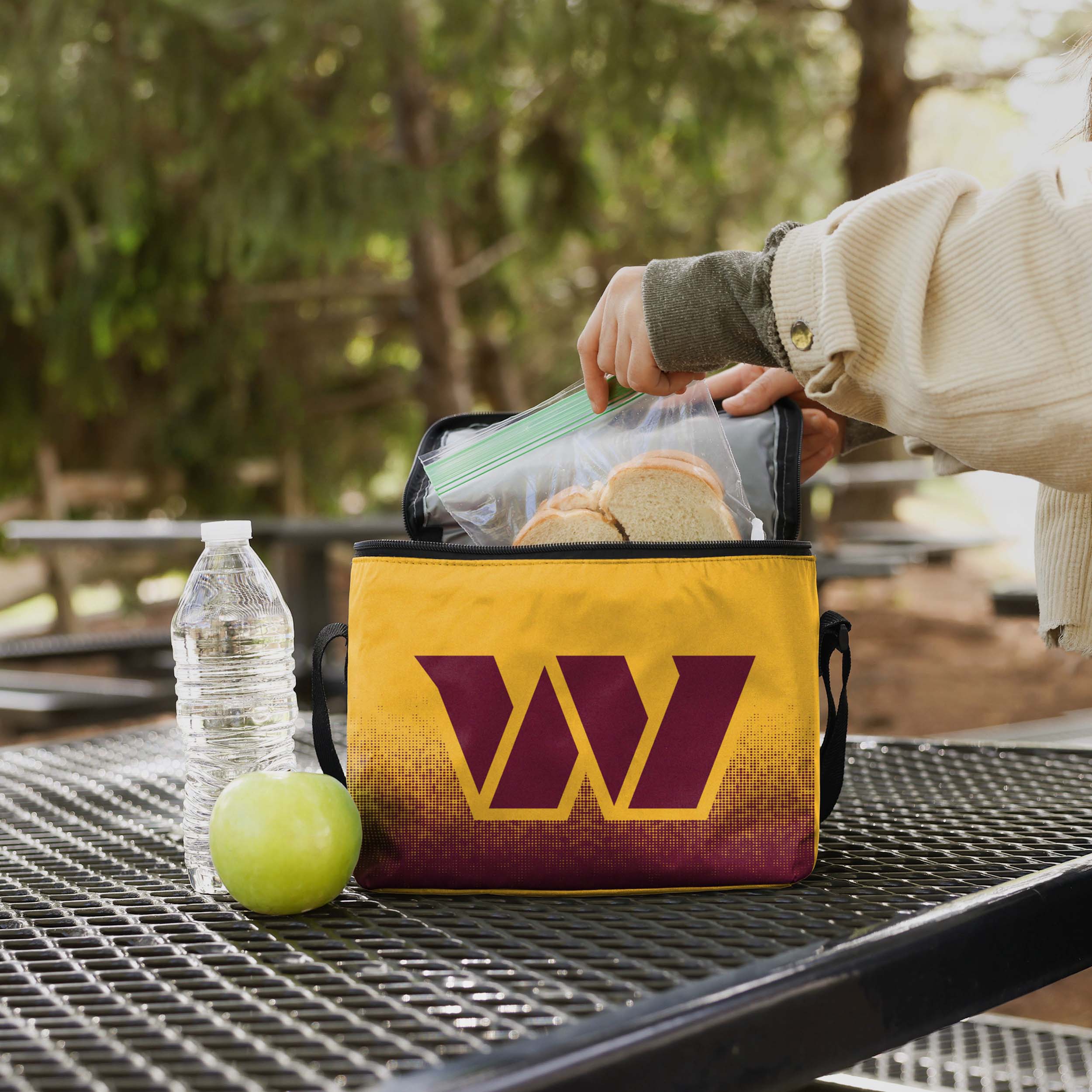 Washington Commanders Exclusive Big Logo Stripe 6 Pack Cooler - Image 3