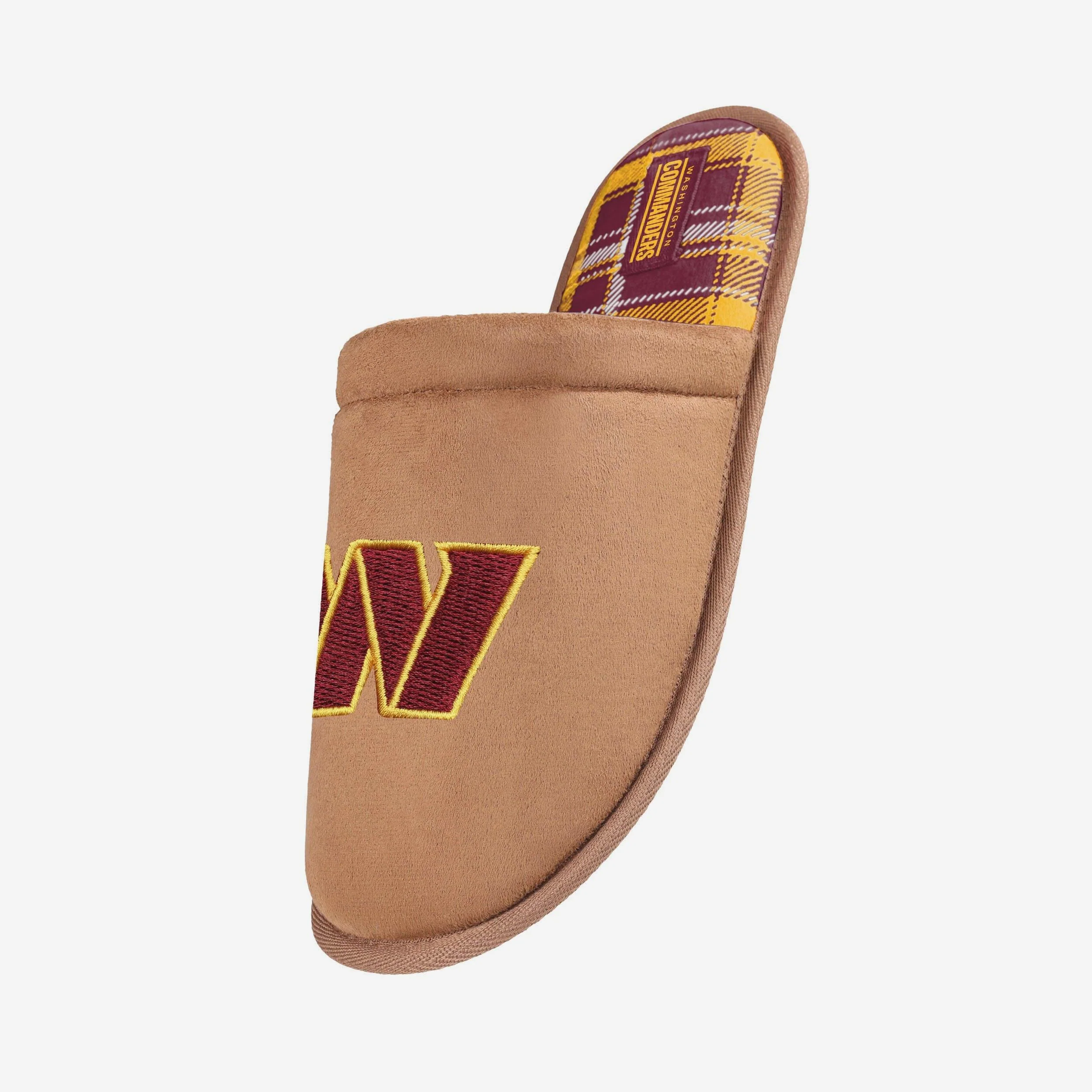 Washington Commanders Flannel Lined Brown Suede Scuff Slipper - Image 2