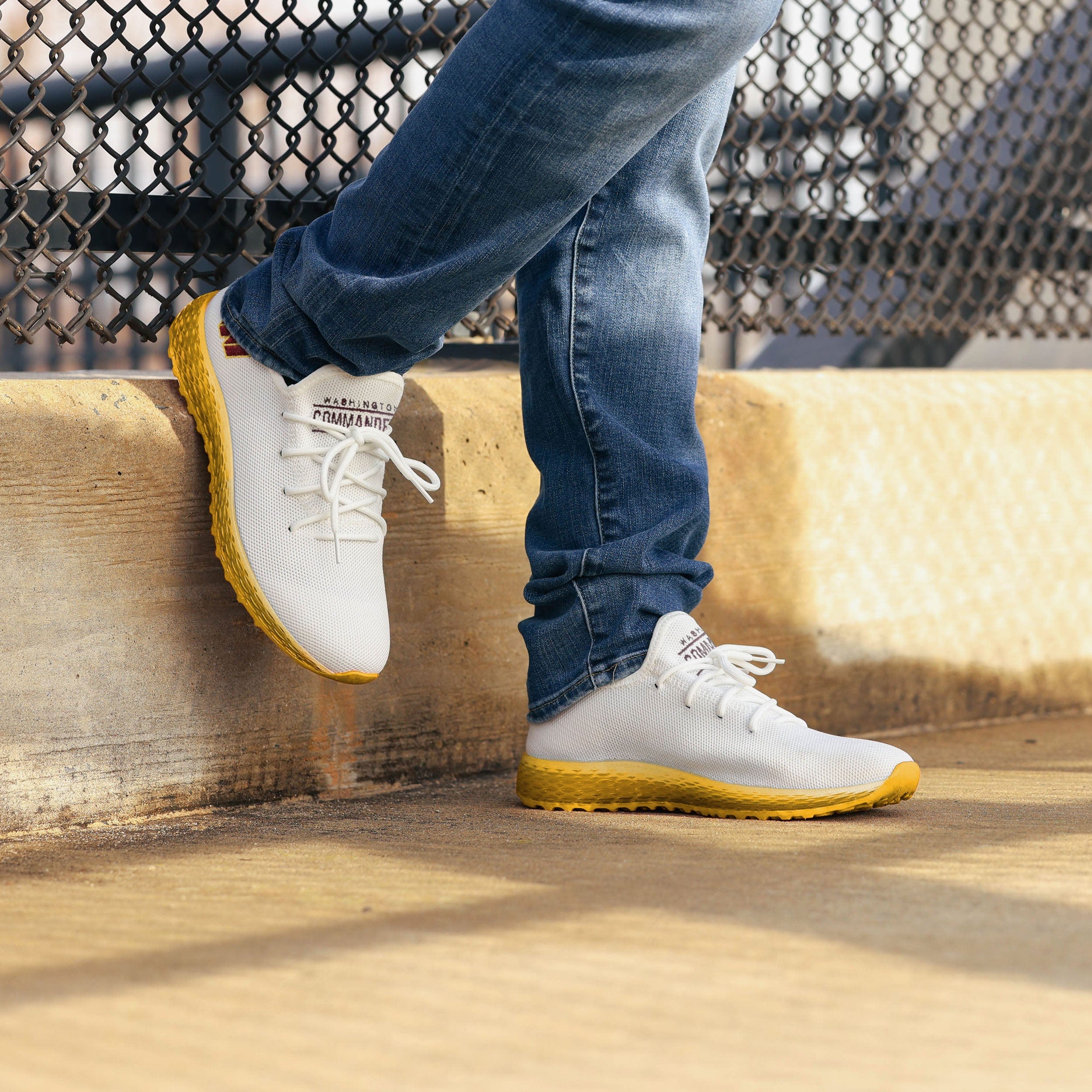 Washington Commanders Gradient Midsole White Sneakers - Image 3