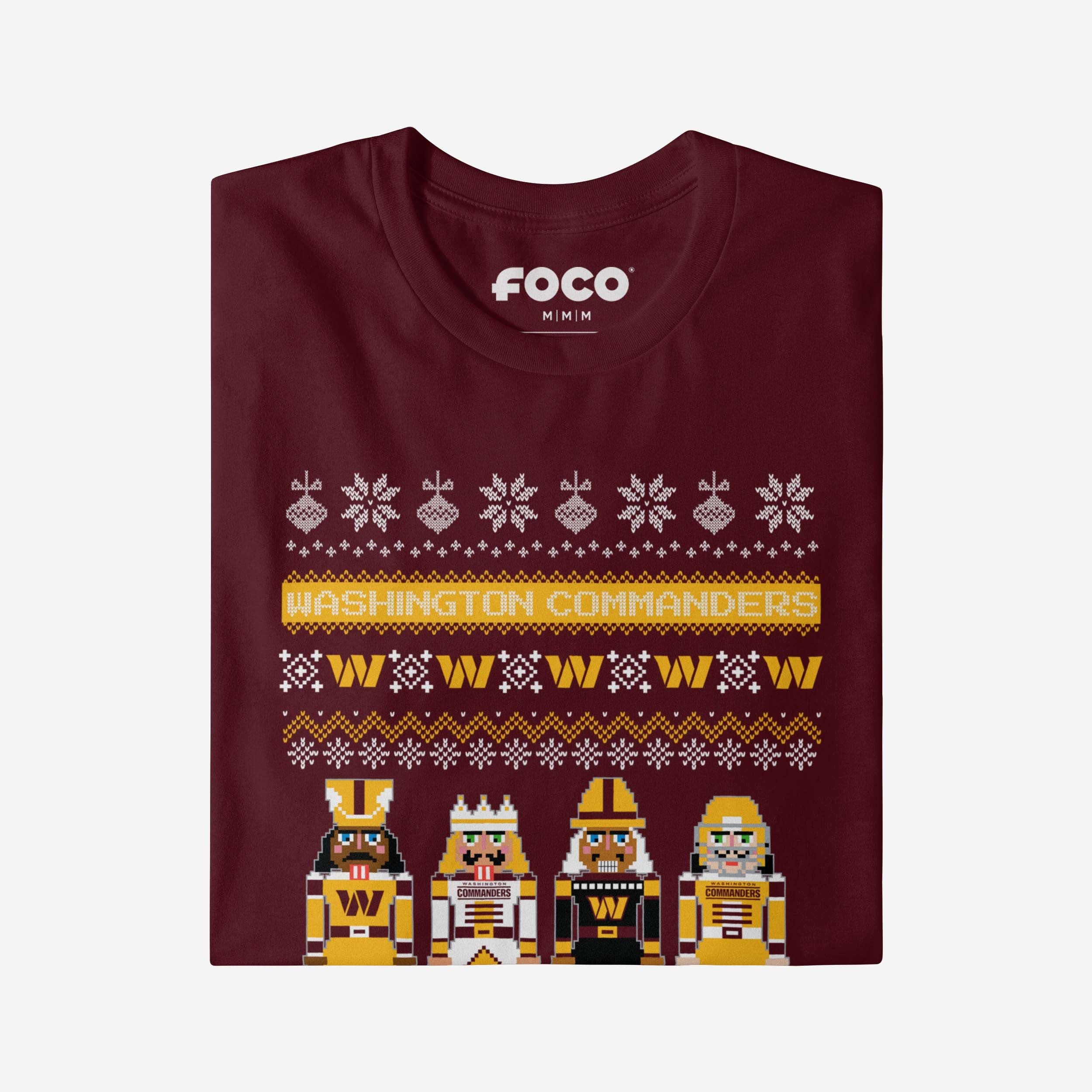 Washington Commanders Holiday Nutcracker Sweater T-Shirt - Image 4