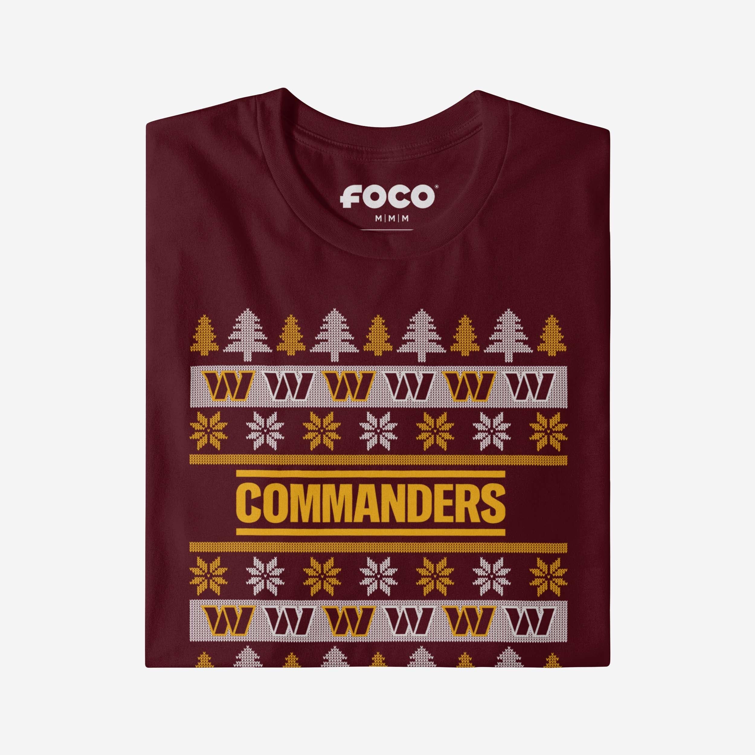 Washington Commanders Holiday Sweater T-Shirt - Image 4