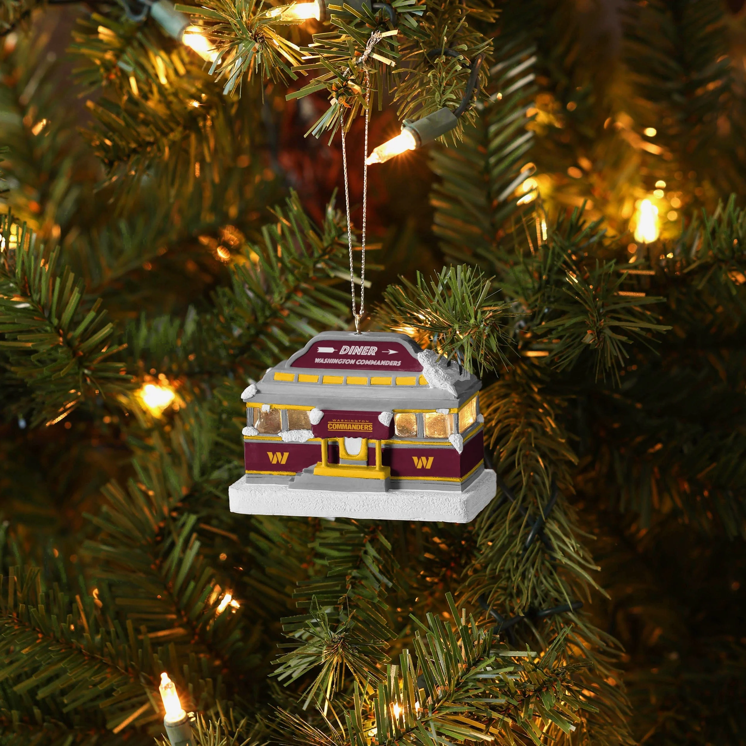 Washington Commanders Light Up Diner Ornament - Image 3