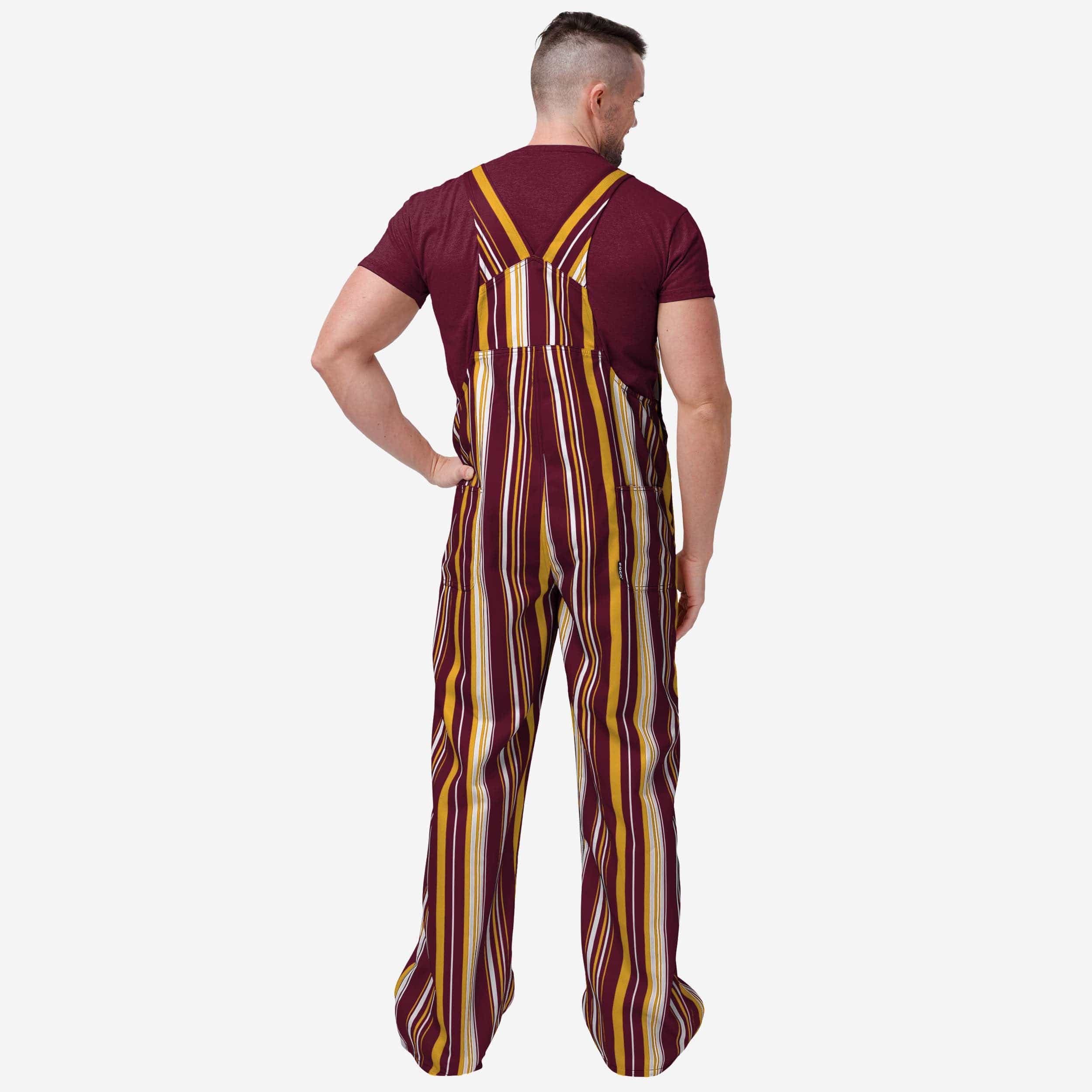 Washington Commanders Mens Hyper Stripe Bib Overalls - Image 2