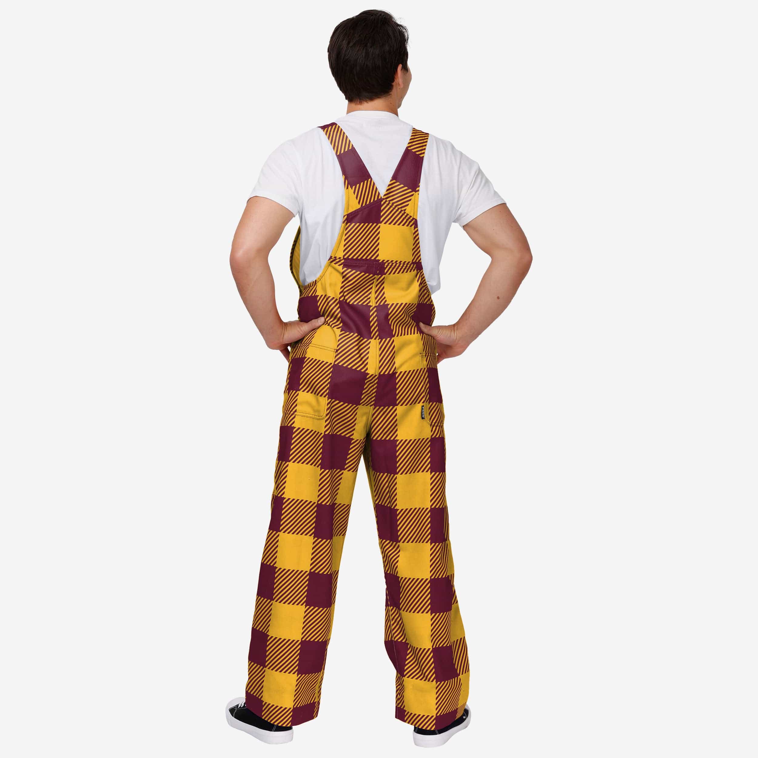 Washington Commanders Mens Plaid Bib Overalls - Image 2