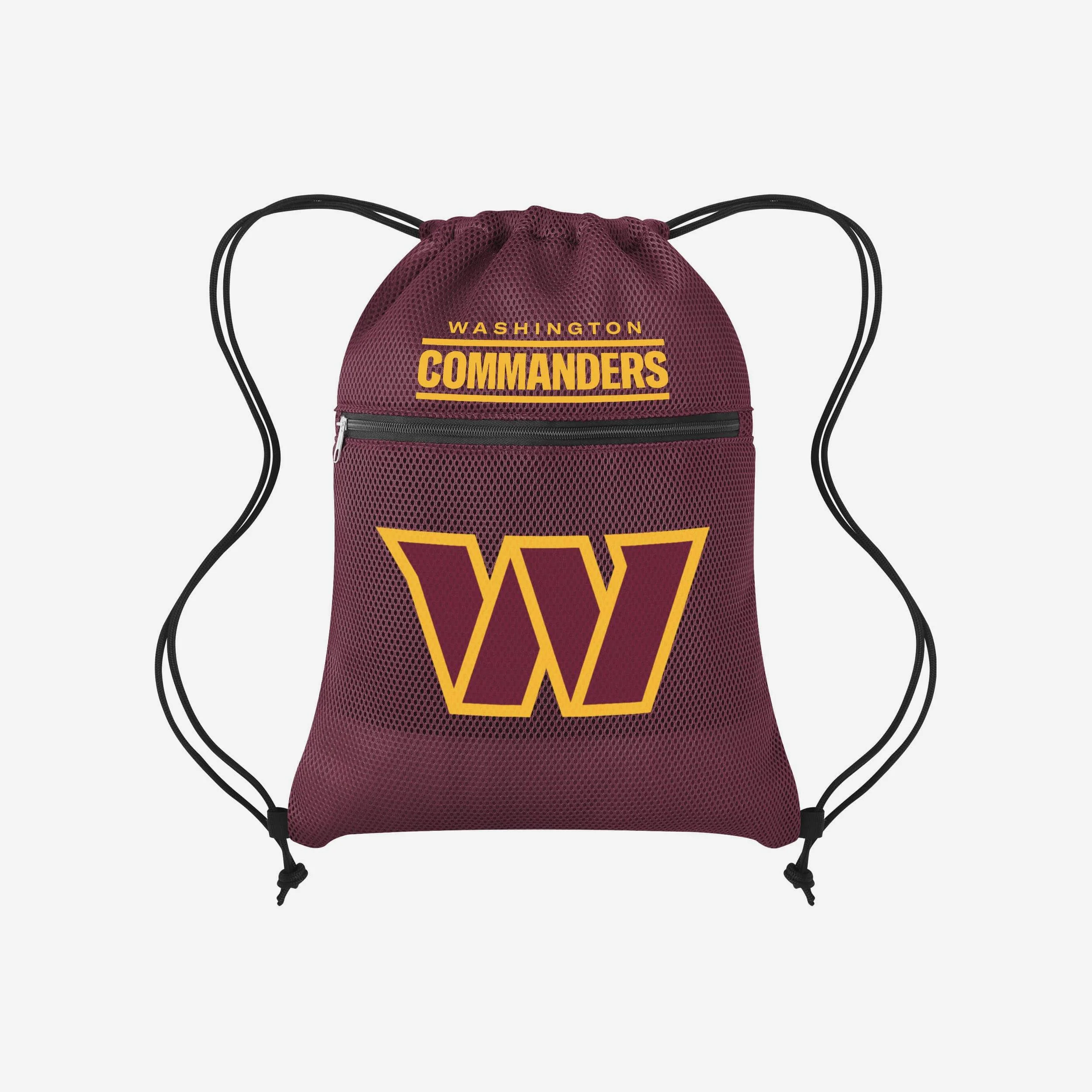 Washington Commanders Mesh Pocket Drawstring Backpack