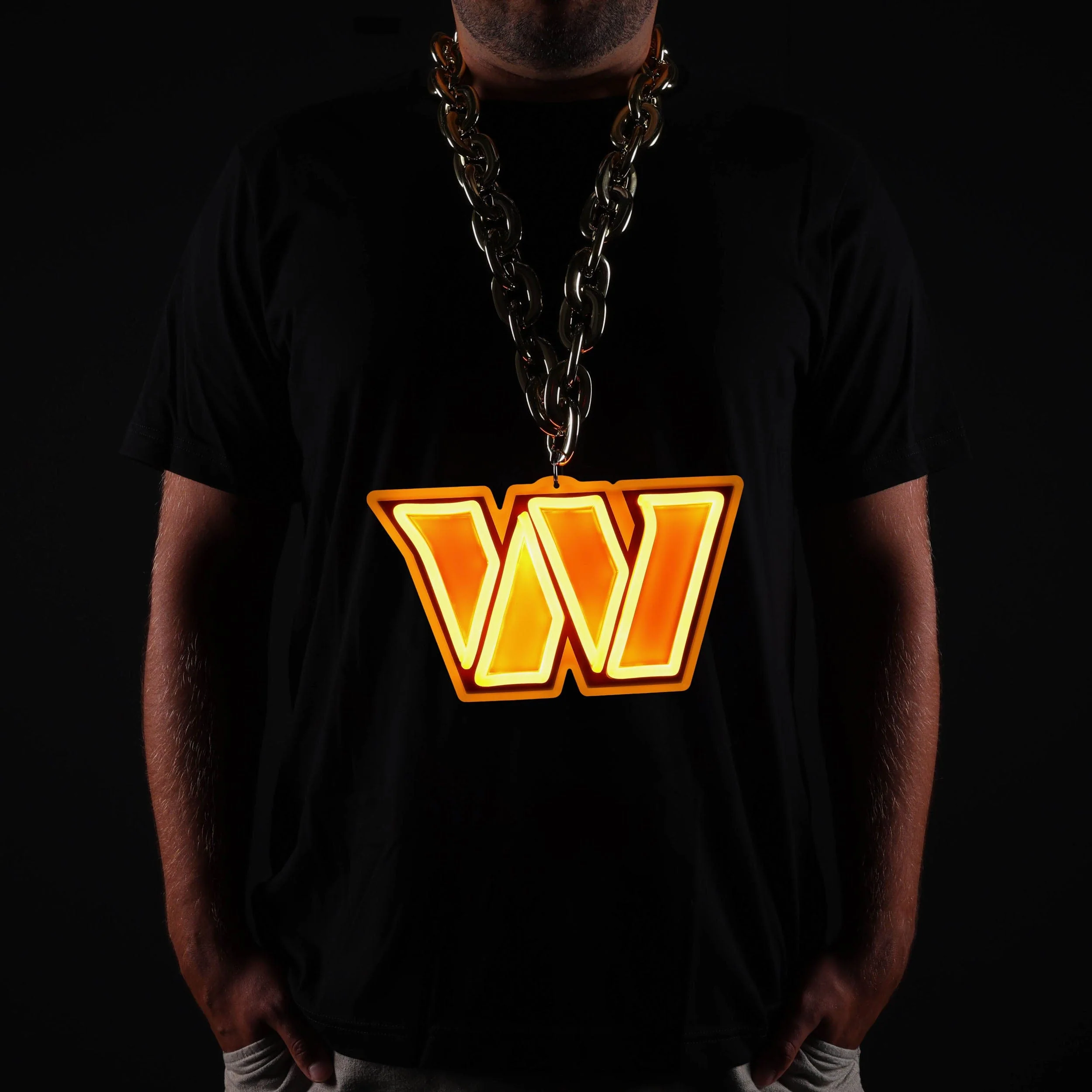 Washington Commanders Neon Light Up Big Logo Chain - Image 3
