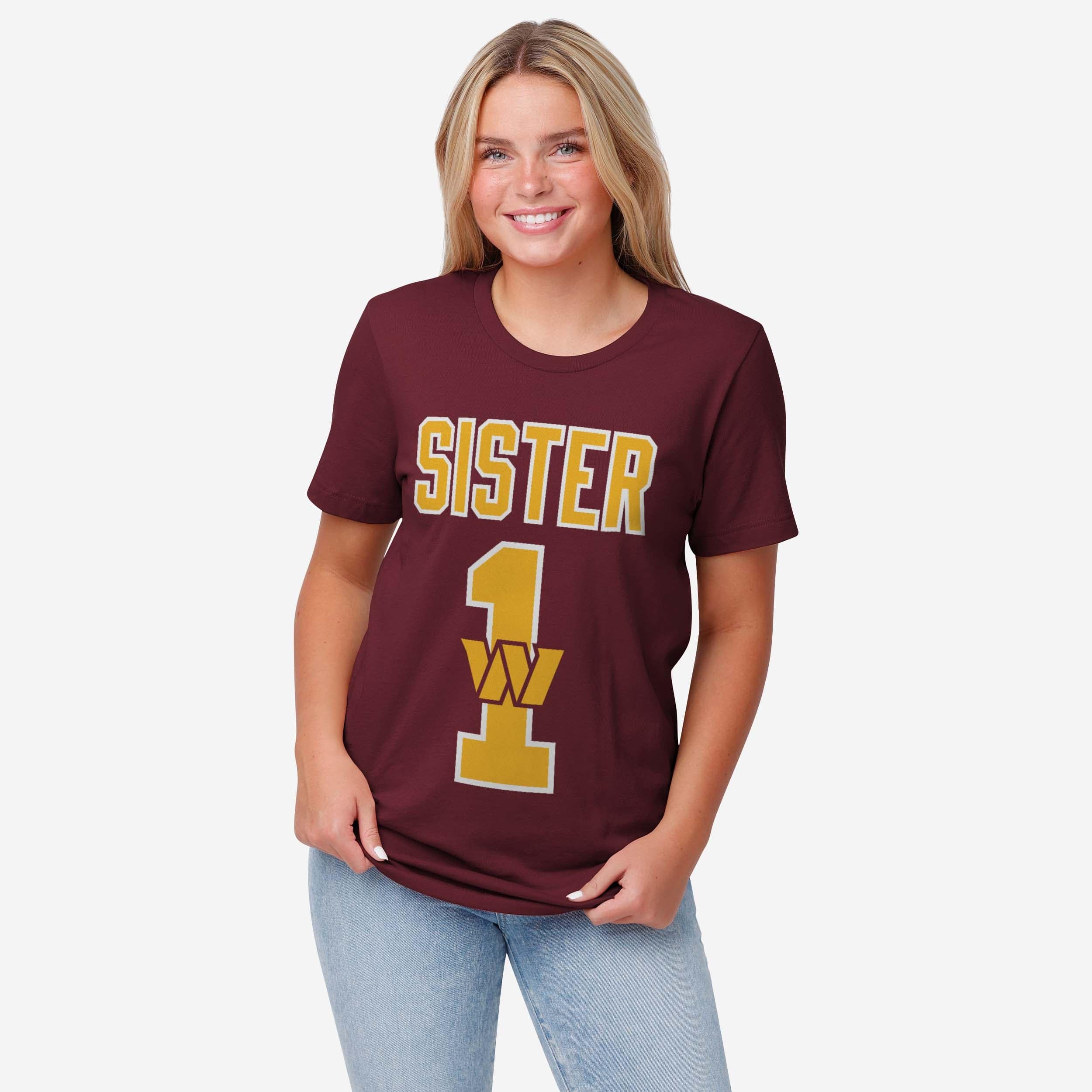 Washington Commanders Number 1 Sister T-Shirt - Image 2