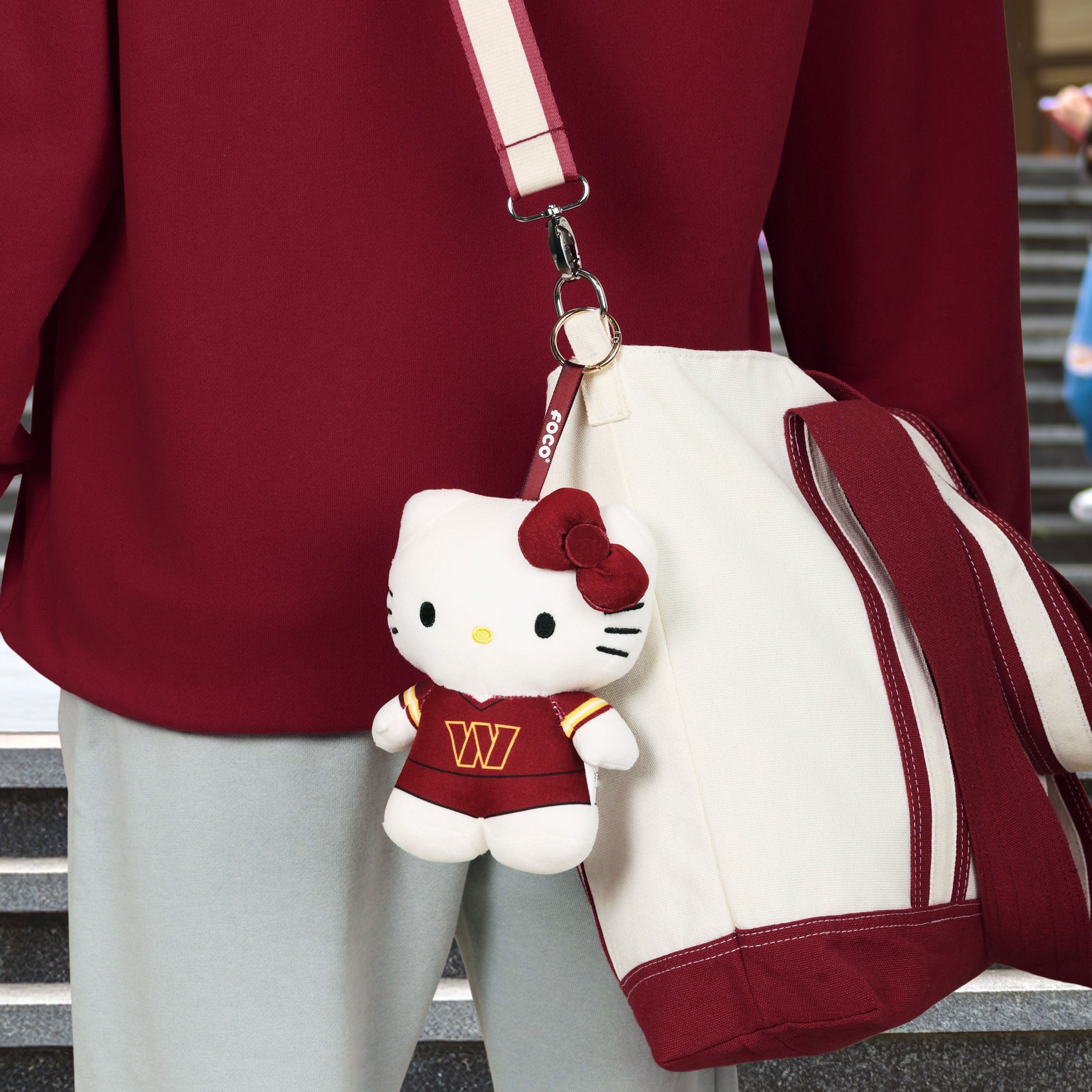 Washington Commanders Plush Hello Kitty® Bag Charm Keychain - Image 2