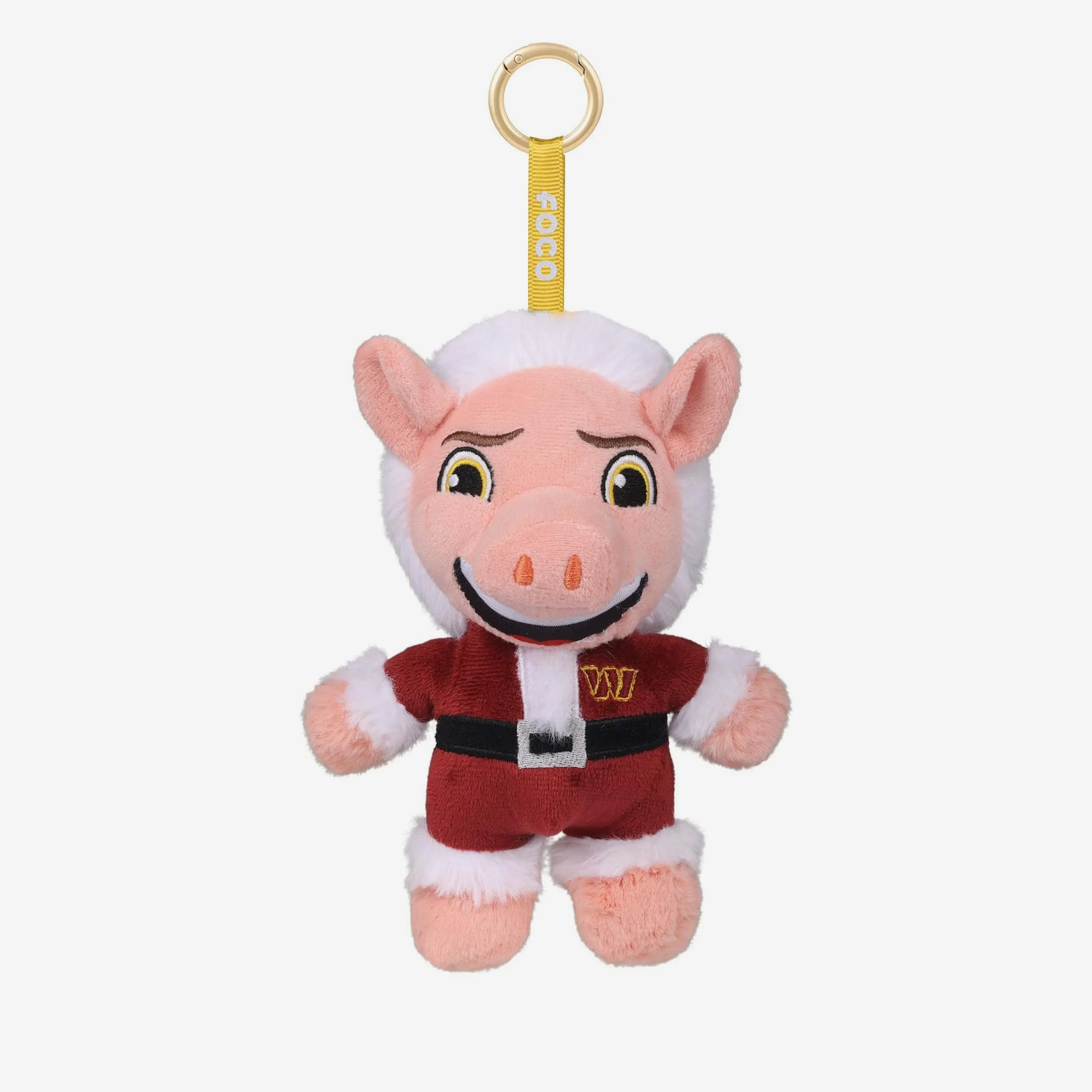 Washington Commanders Plush Mascot Santa Bag Charm Keychain