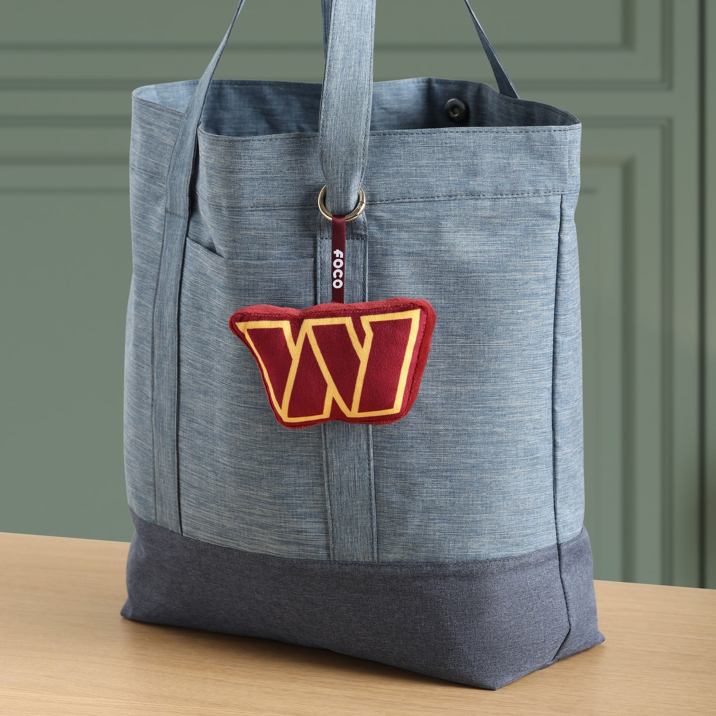 Washington Commanders Plush Team Logo Bag Charm Keychain - Image 2