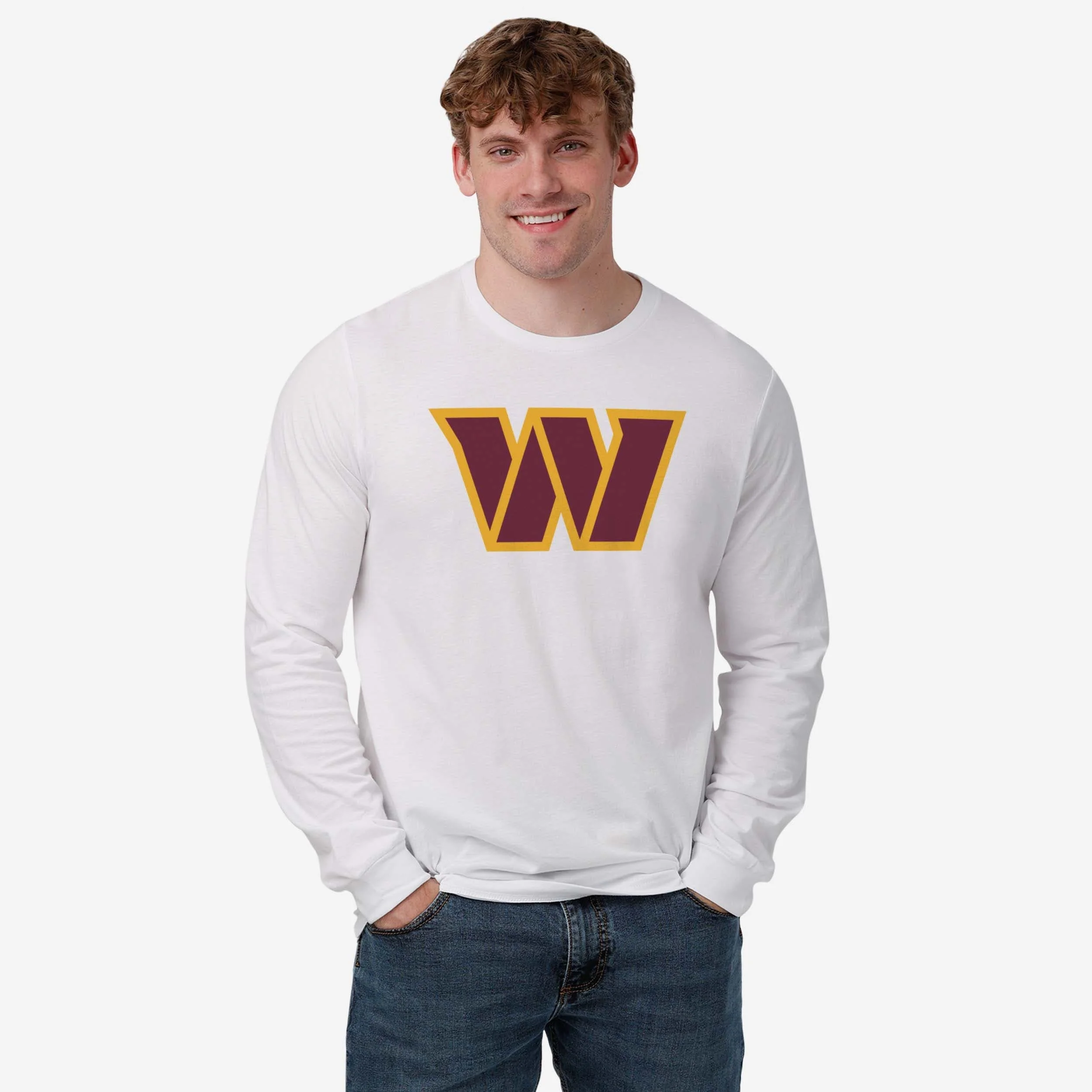 Washington Commanders Primary Logo Long Sleeve T-Shirt - Image 17