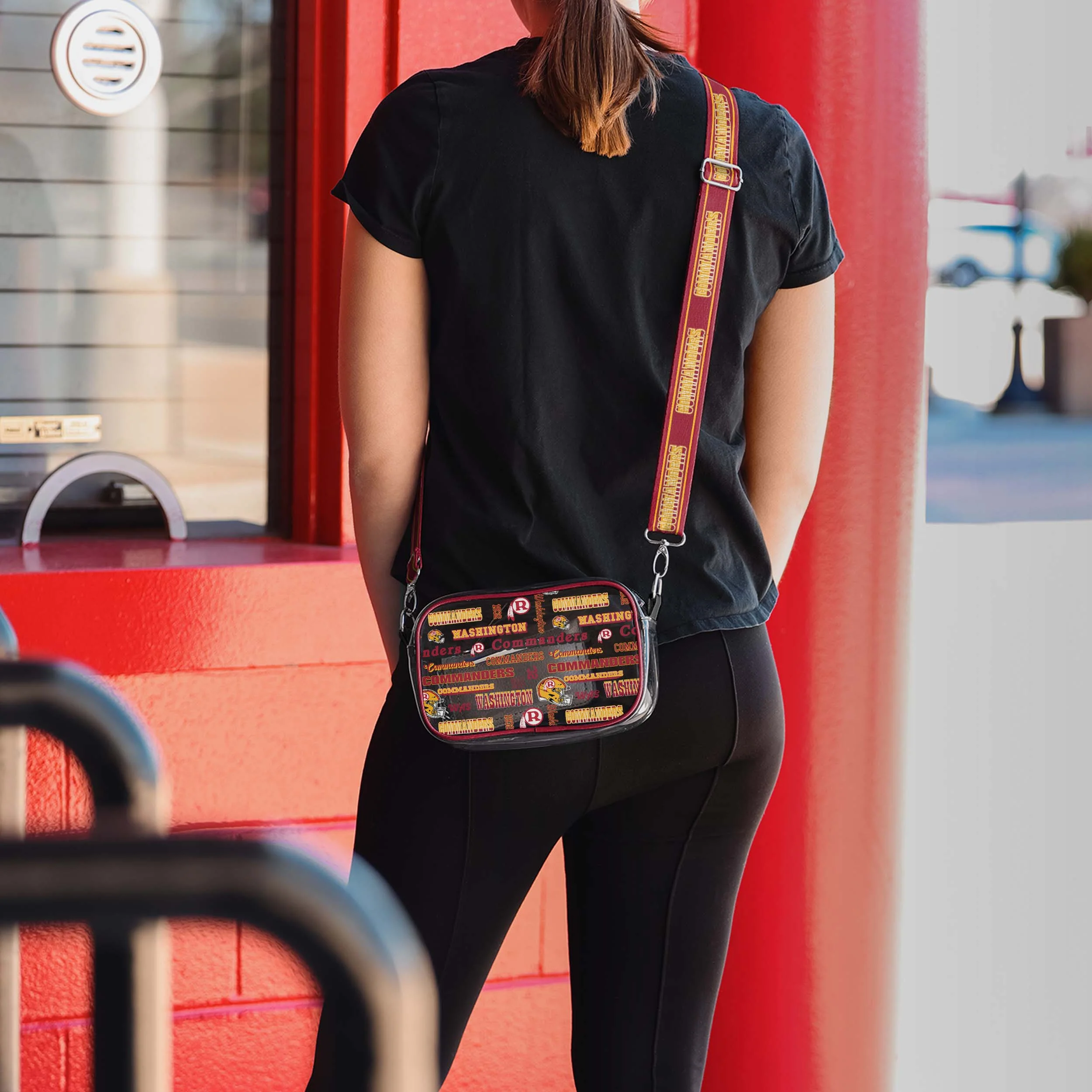 Washington Commanders Repeat Retro Print Clear Crossbody Bag - Image 3