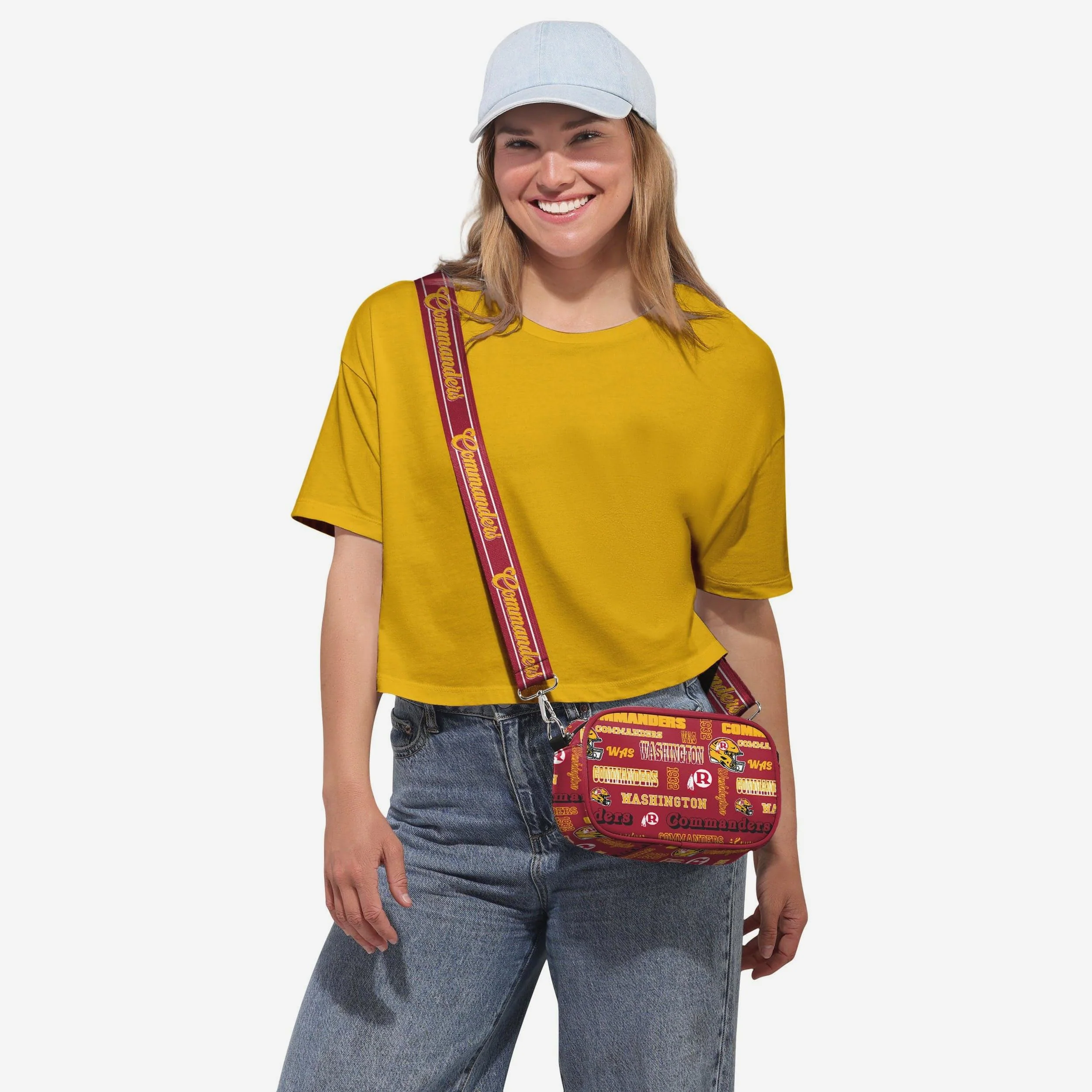 Washington Commanders Repeat Retro Print Nylon Crossbody Bag - Image 2