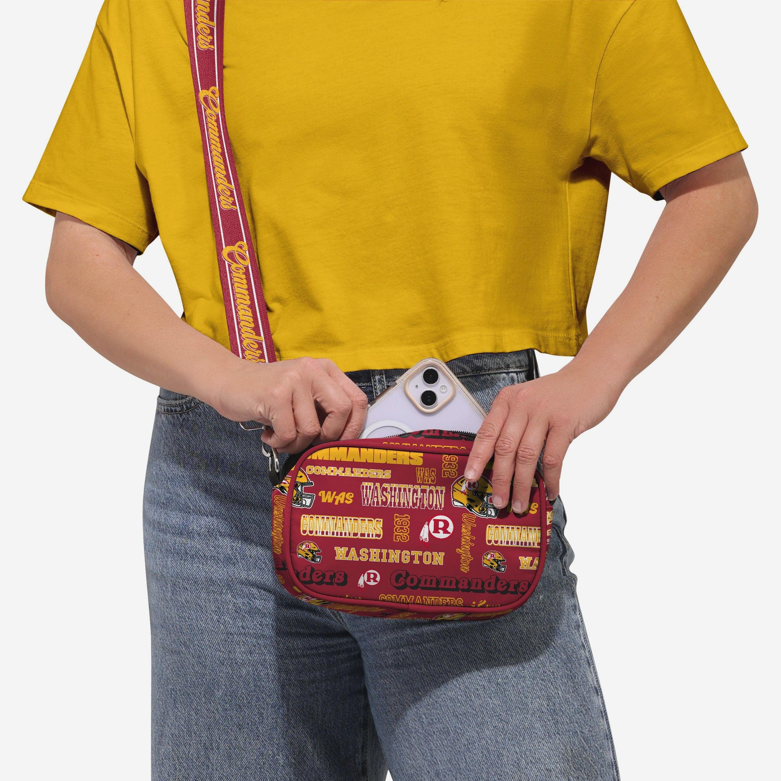 Washington Commanders Repeat Retro Print Nylon Crossbody Bag - Image 3