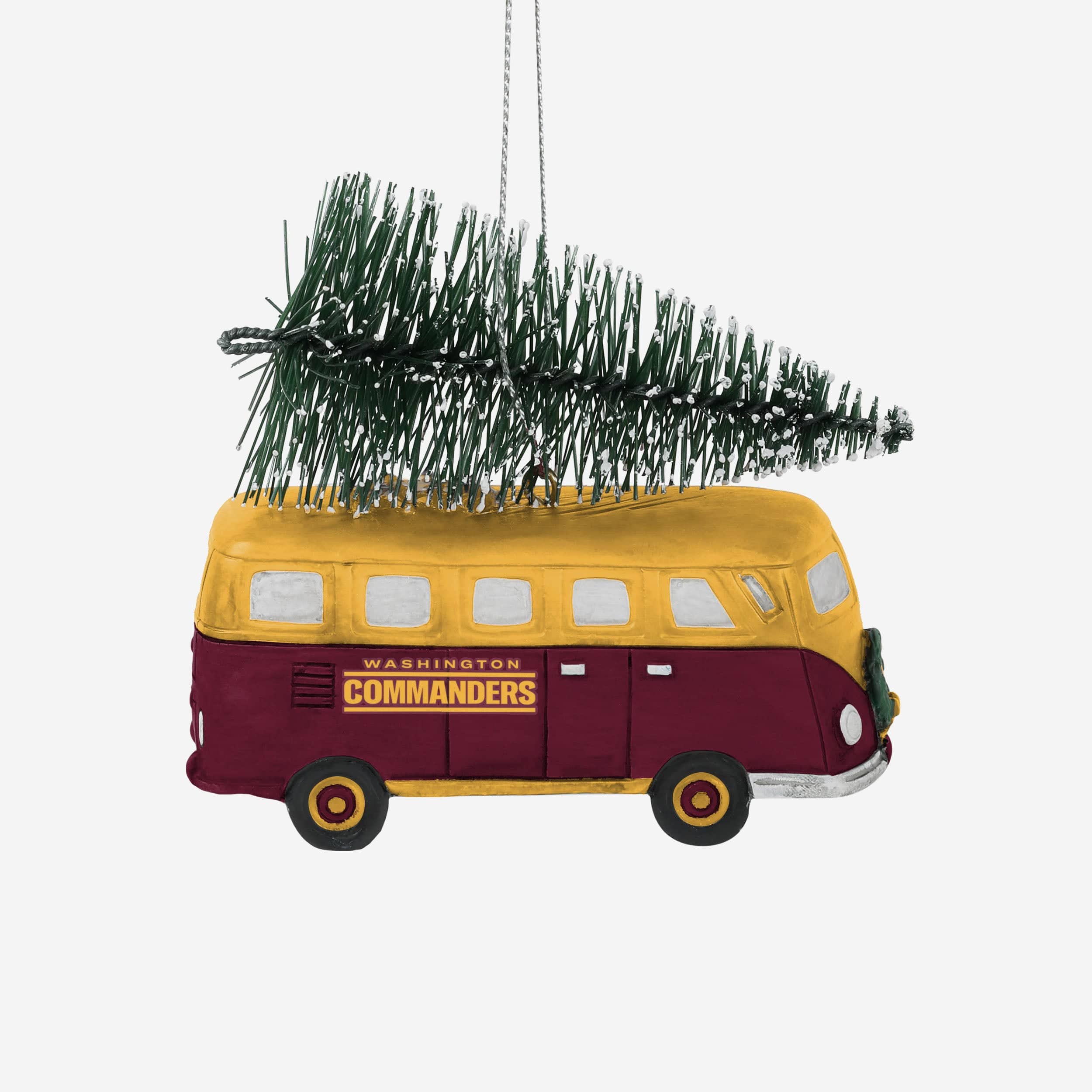 Washington Commanders Retro Bus With Tree Ornament - Image 2