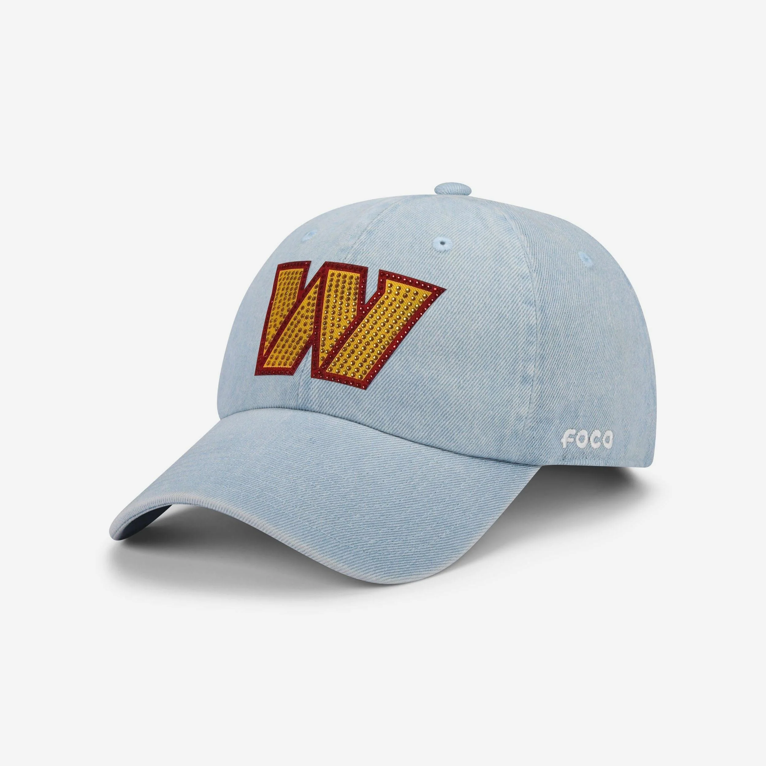 Washington Commanders Rhinestone Logo Denim Casual Cap