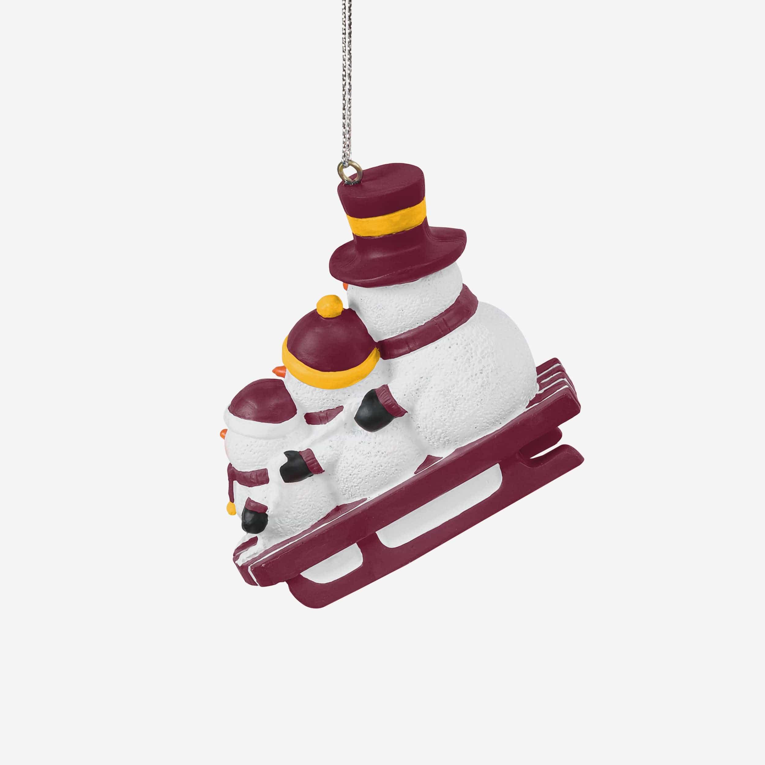 Washington Commanders Sledding Snowmen Ornament - Image 3