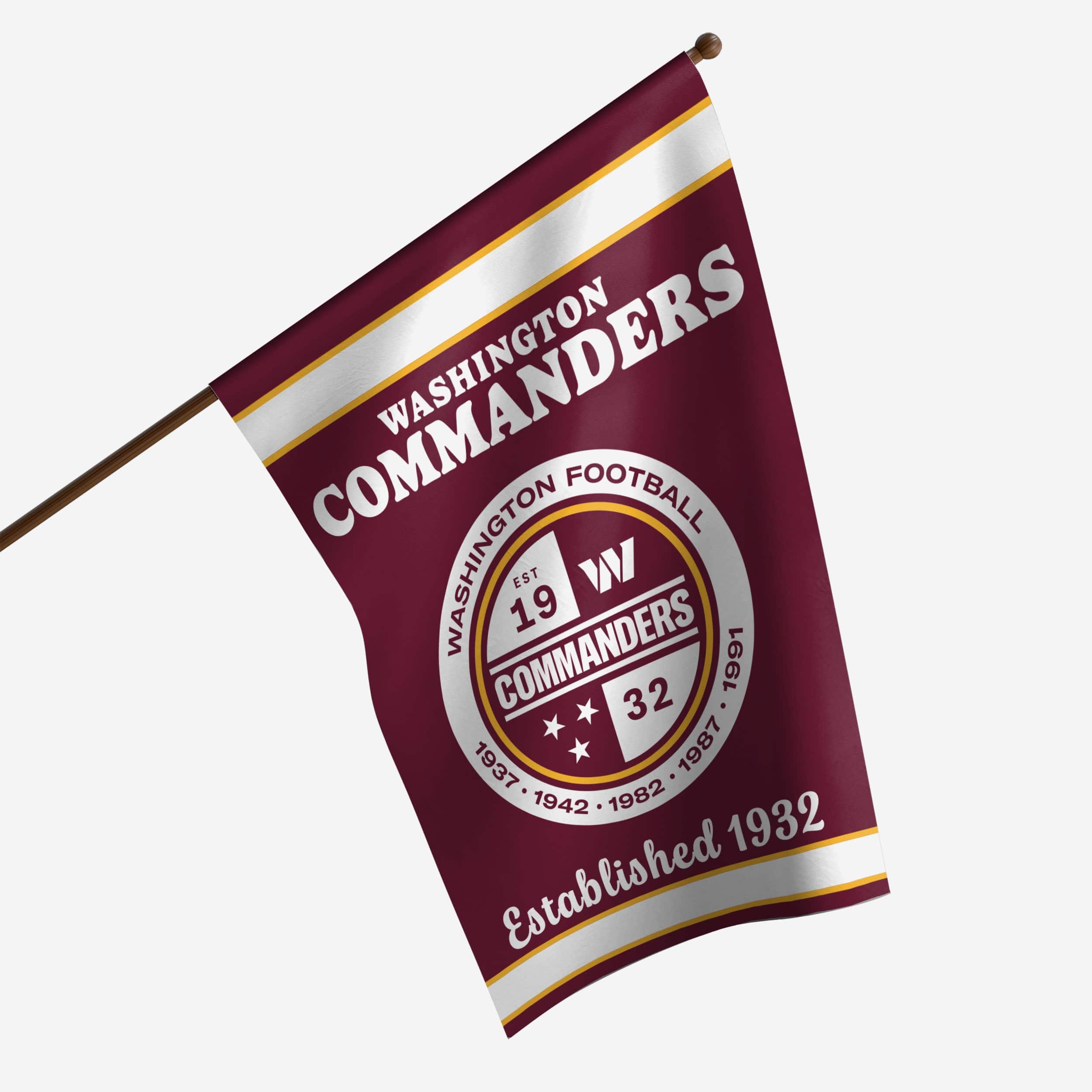 Washington Commanders Vertical Retro Flag