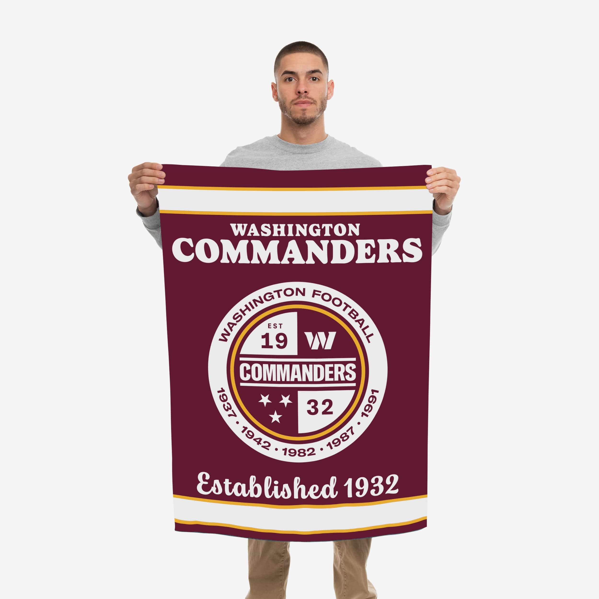 Washington Commanders Vertical Retro Flag - Image 2