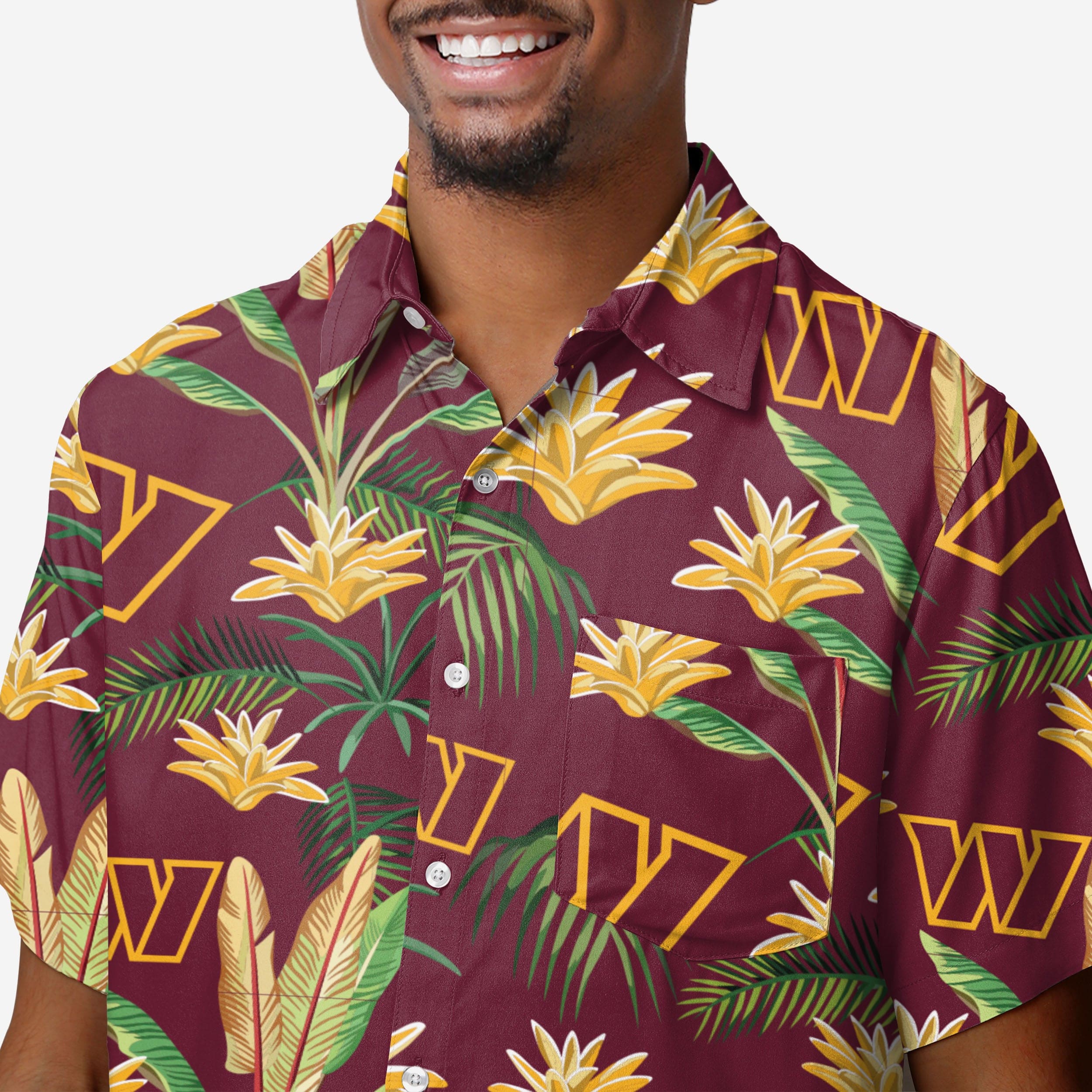 Washington Commanders Victory Vacay Button Up Shirt - Image 3