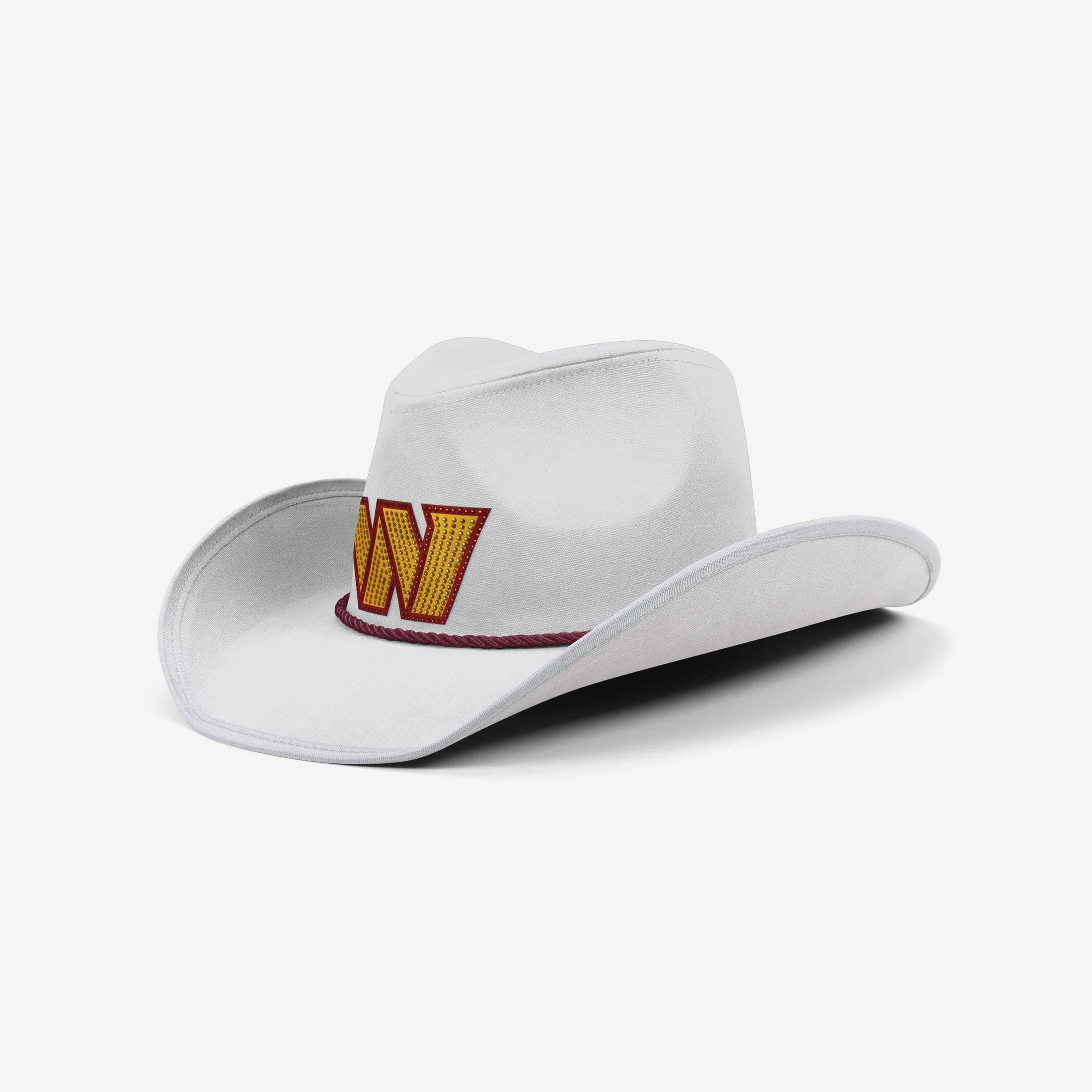 Washington Commanders White Rhinestone Logo Cowboy Hat