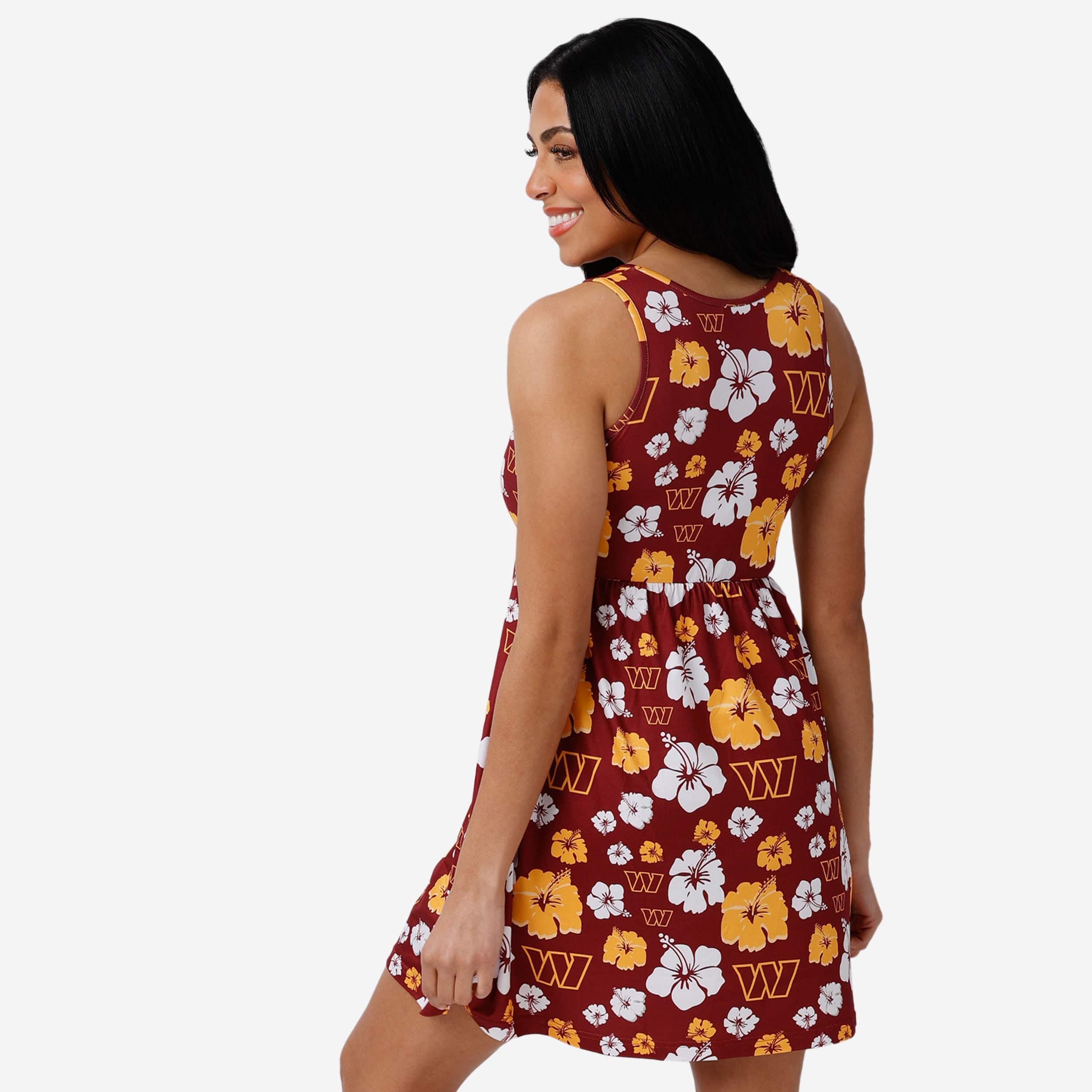 Washington Commanders Womens Fan Favorite Floral Sundress - Image 2