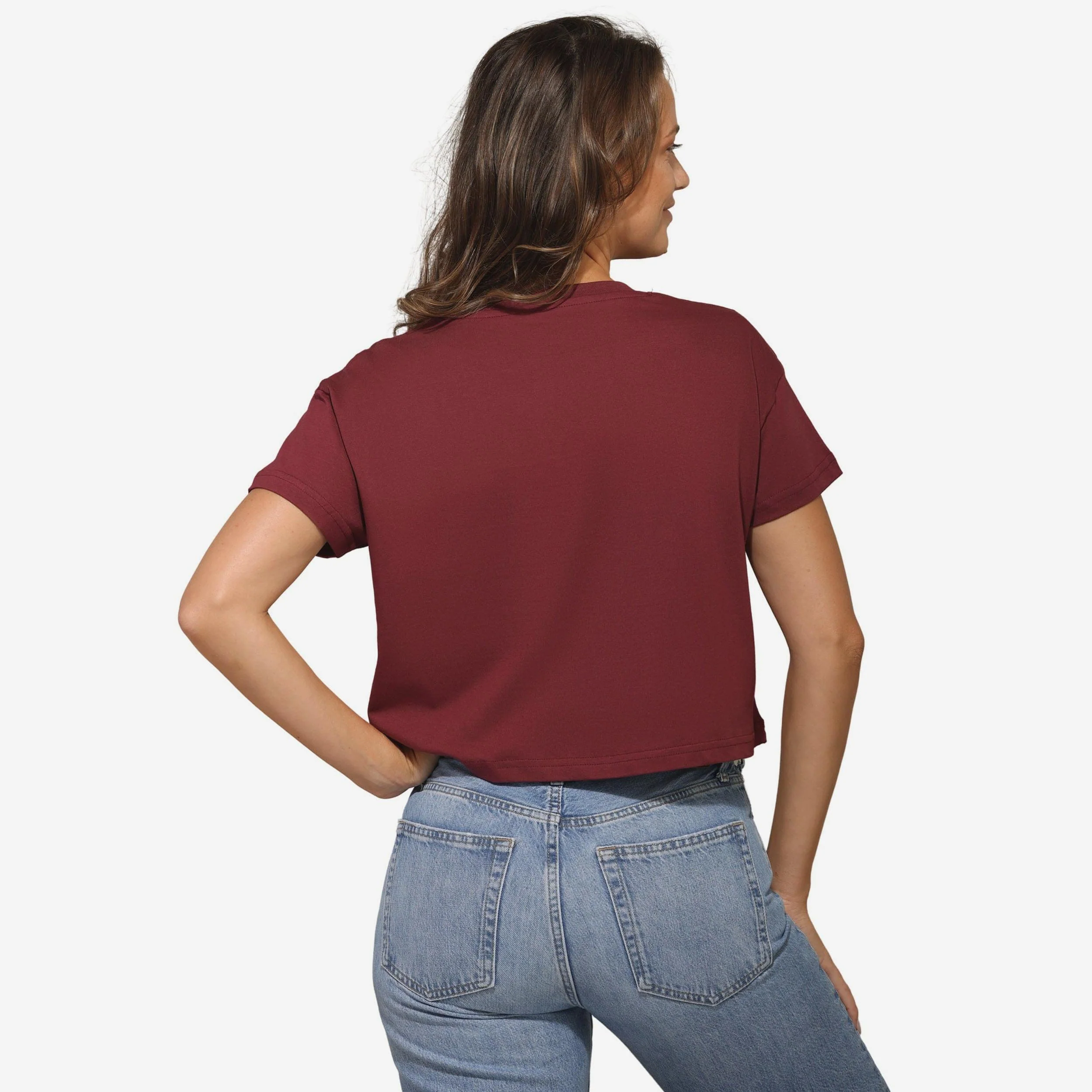 Washington Commanders Womens Rhinestone Logo Crop Top - Image 3