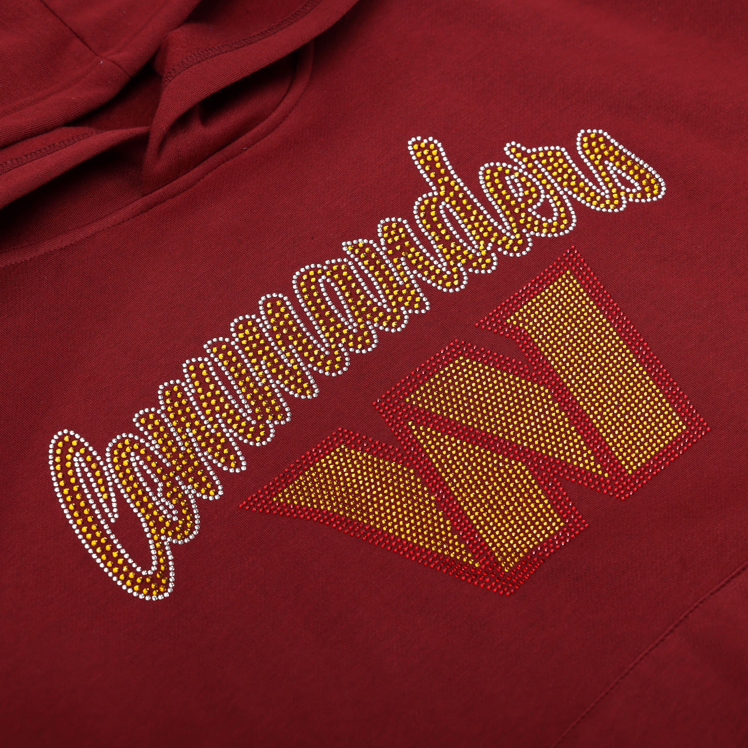 Washington Commanders Womens Rhinestone Logo Oversized Hoodie - Image 2