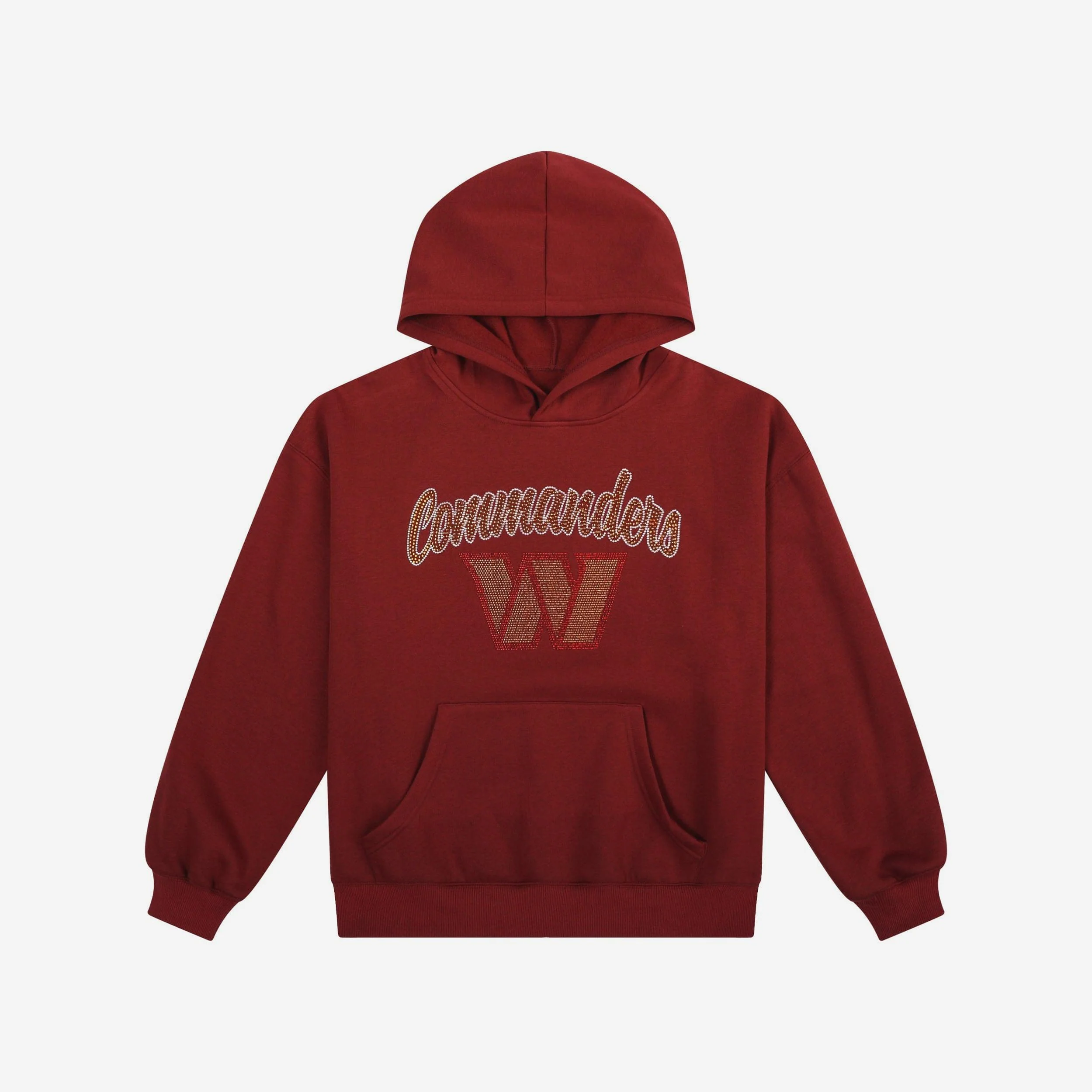 Washington Commanders Womens Rhinestone Logo Oversized Hoodie - Image 4