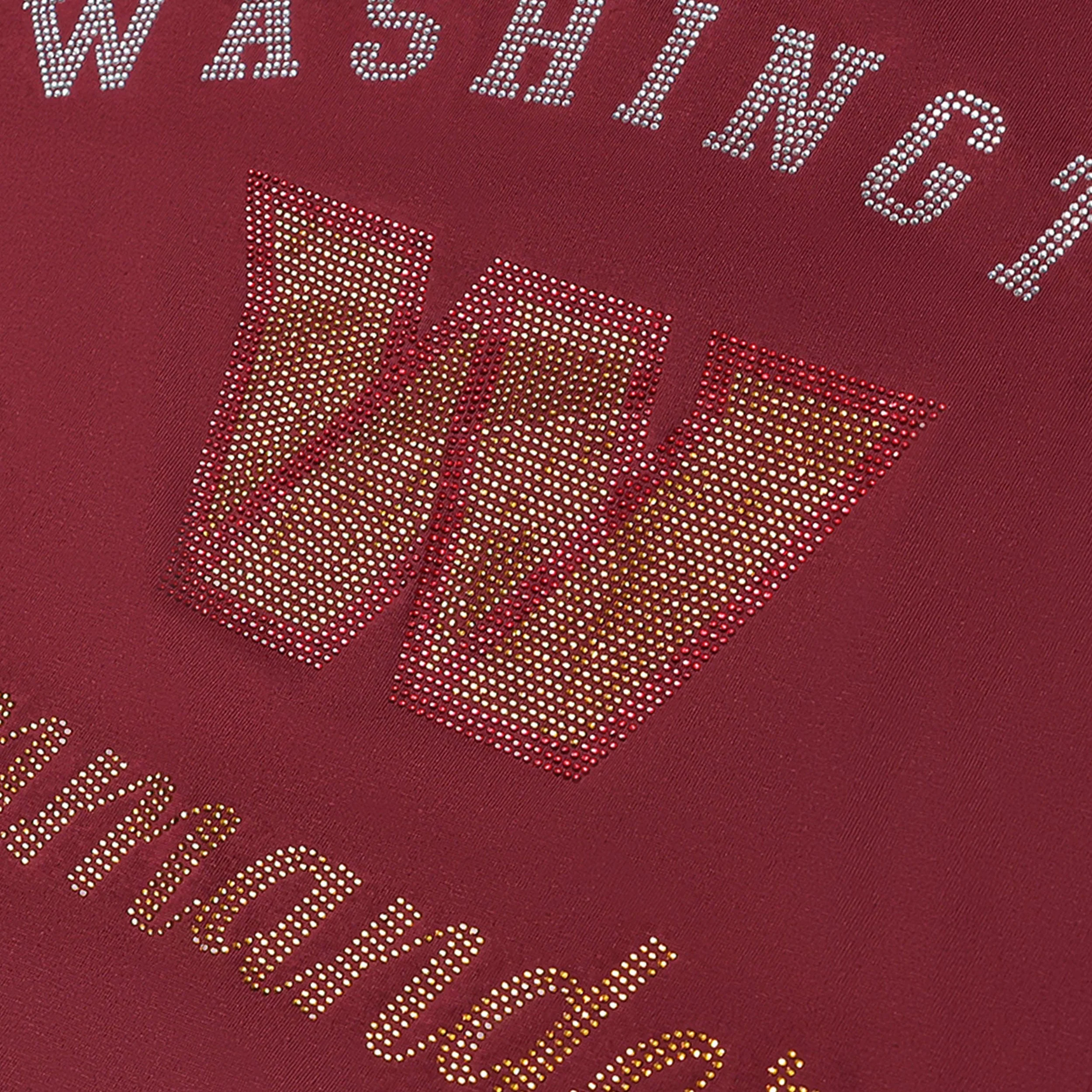 Washington Commanders Womens Rhinestone Logo Oversized T-Shirt - Image 2